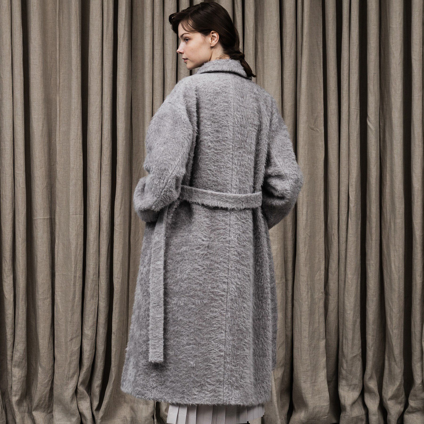 UNTITLED「スーリーアルパカコート」|ステンカラーコート|