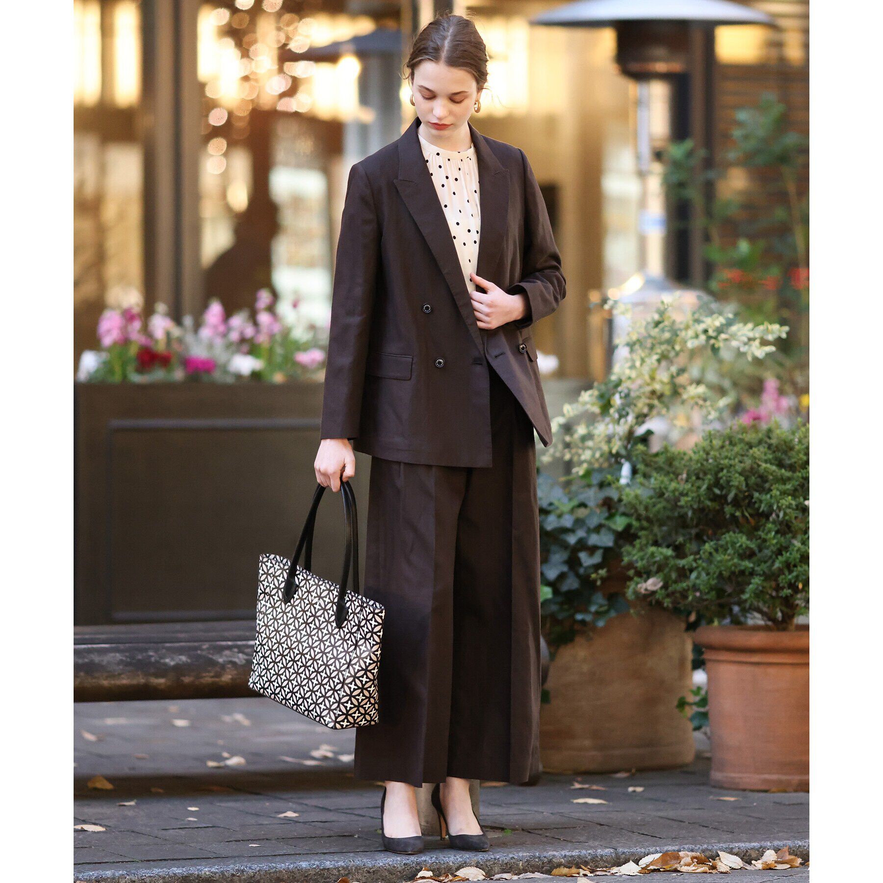 DRESSTERIOR「【CLASSY.5月号掲載】【セットアップ可】コットンリネンダブルジャケット」|テーラードジャケット|