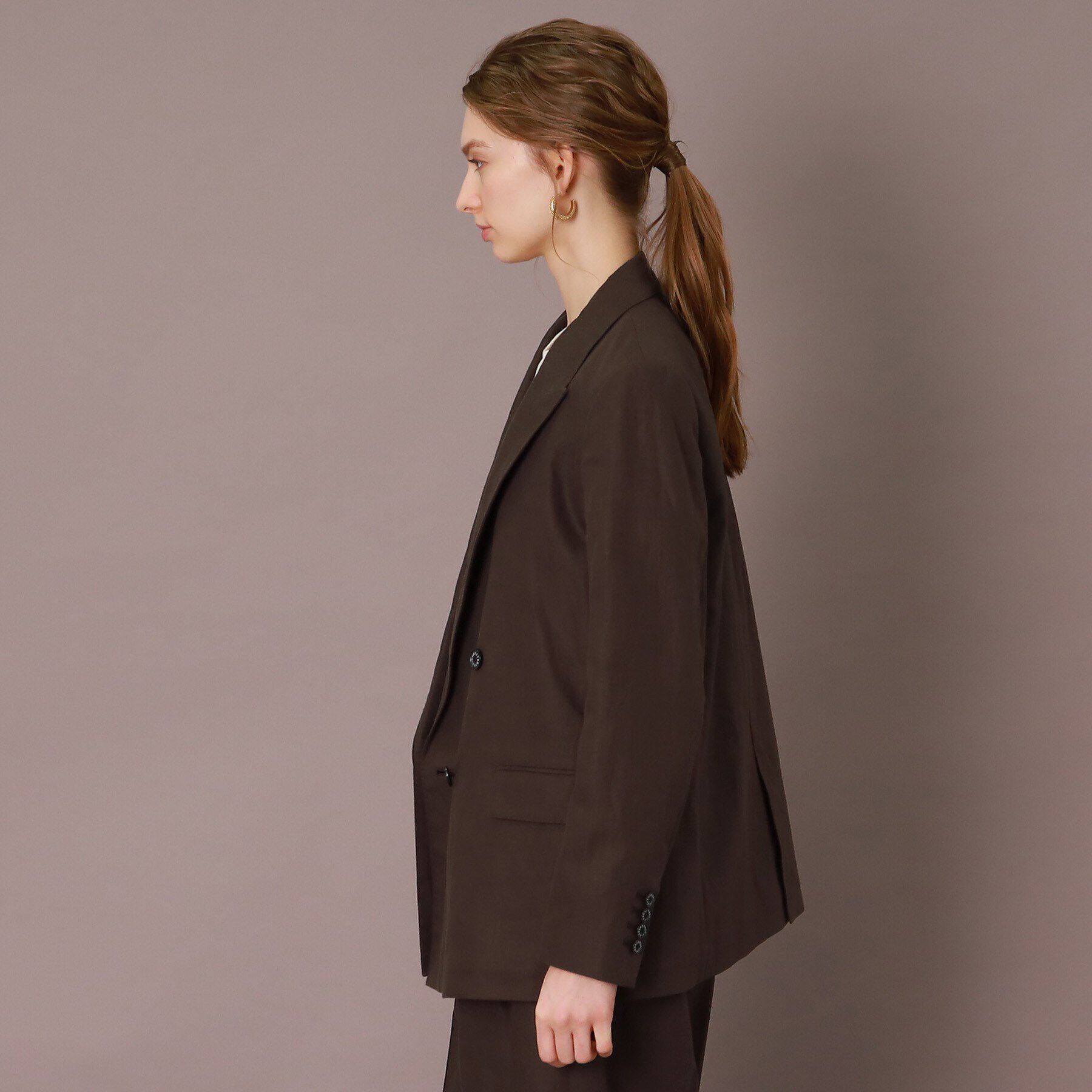 DRESSTERIOR「【CLASSY.5月号掲載】【セットアップ可】コットンリネンダブルジャケット」|テーラードジャケット|