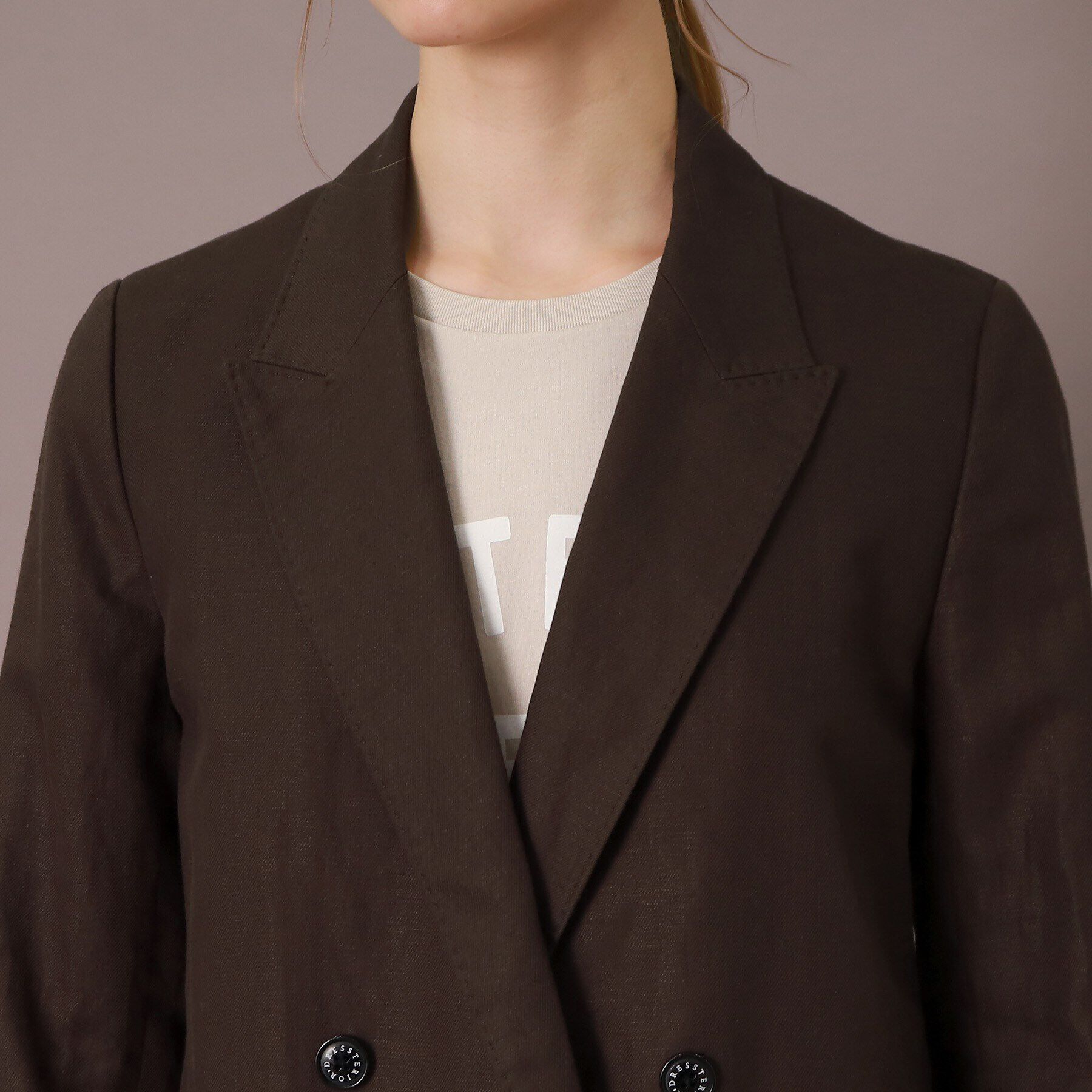 DRESSTERIOR「【CLASSY.5月号掲載】【セットアップ可】コットンリネンダブルジャケット」|テーラードジャケット|
