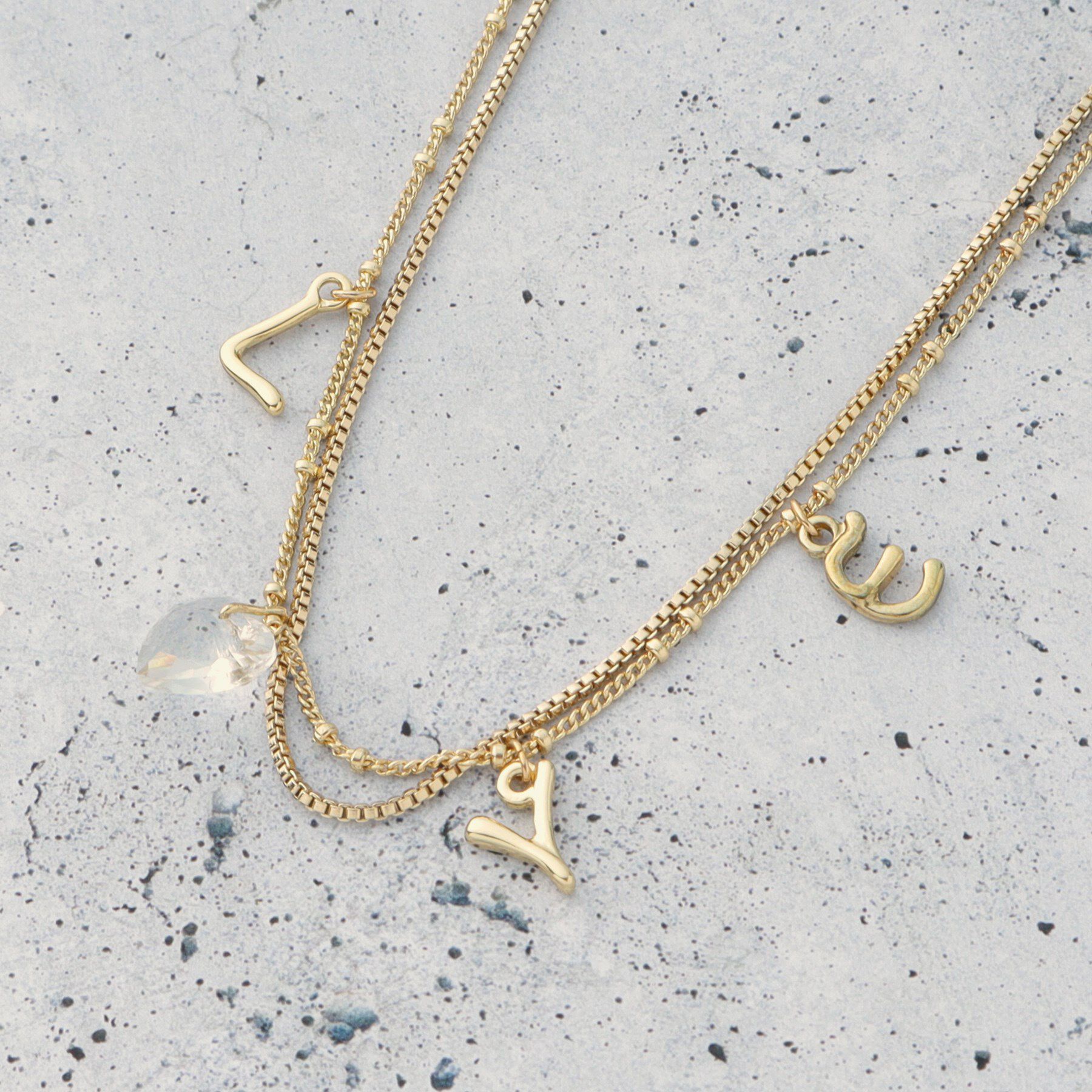 THE SHOP TK「LOVE2連ネックレス」|ネックレス|