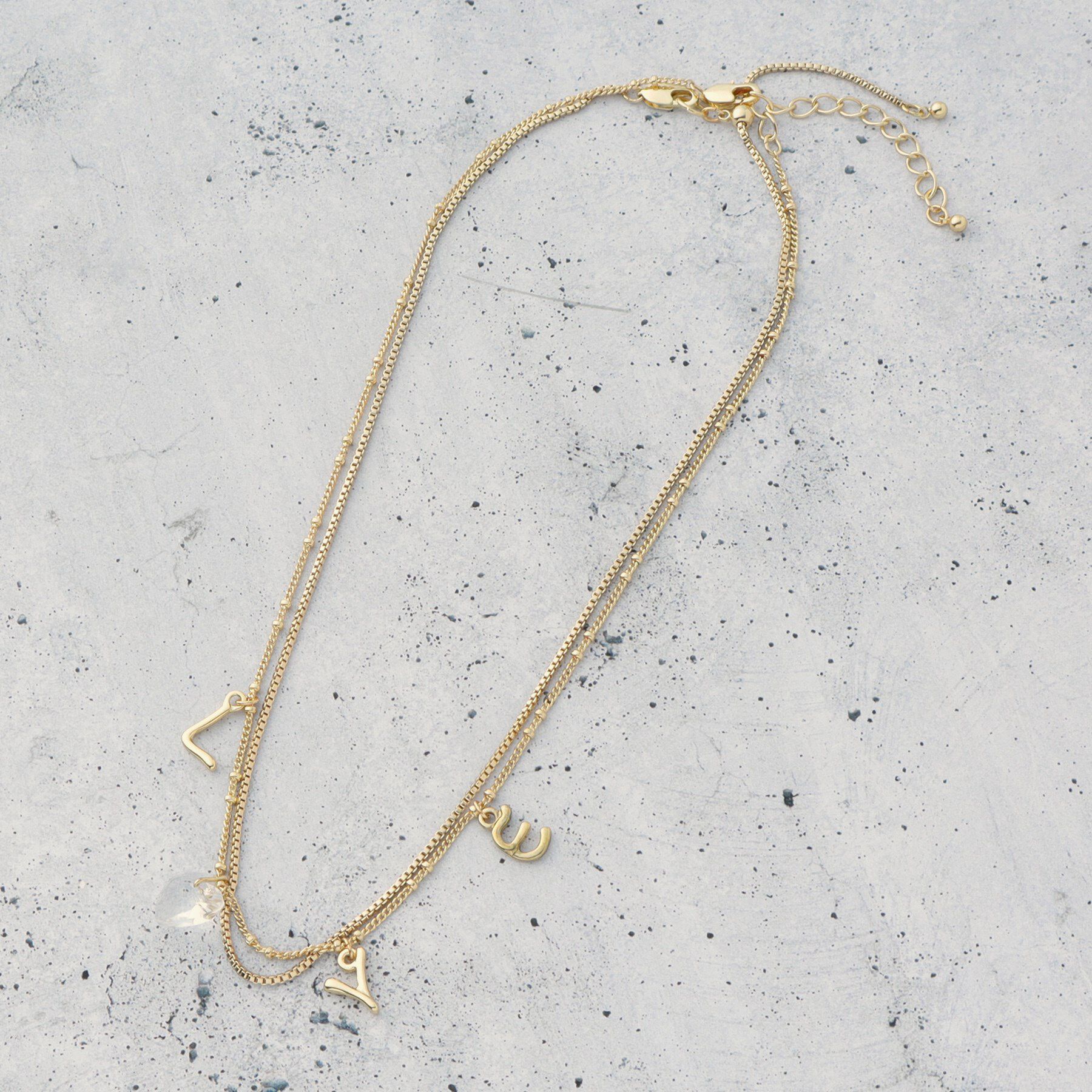 THE SHOP TK「LOVE2連ネックレス」|ネックレス|ゴールド(007)