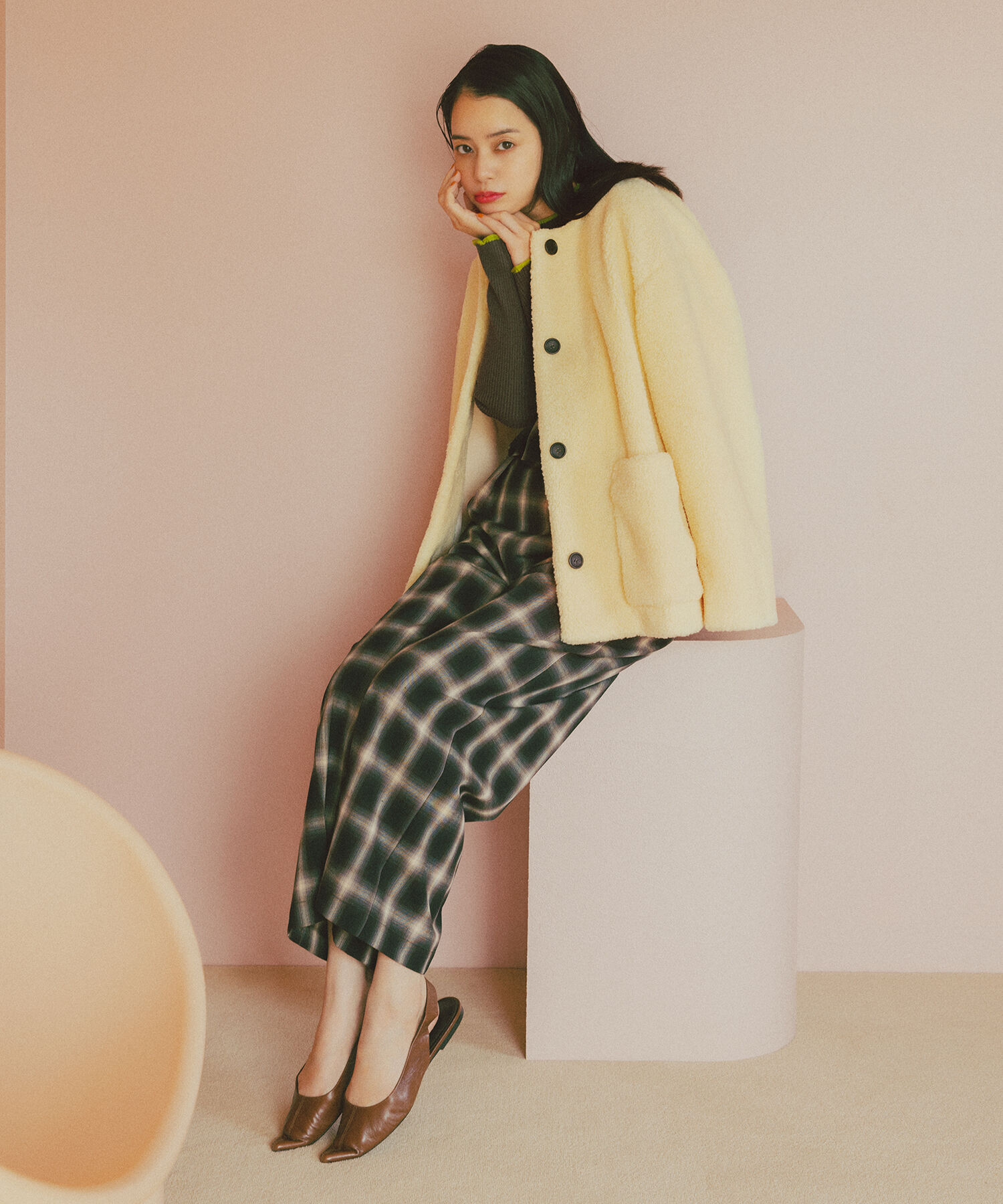  「ラインモックネックニット」|ニット・セーター|