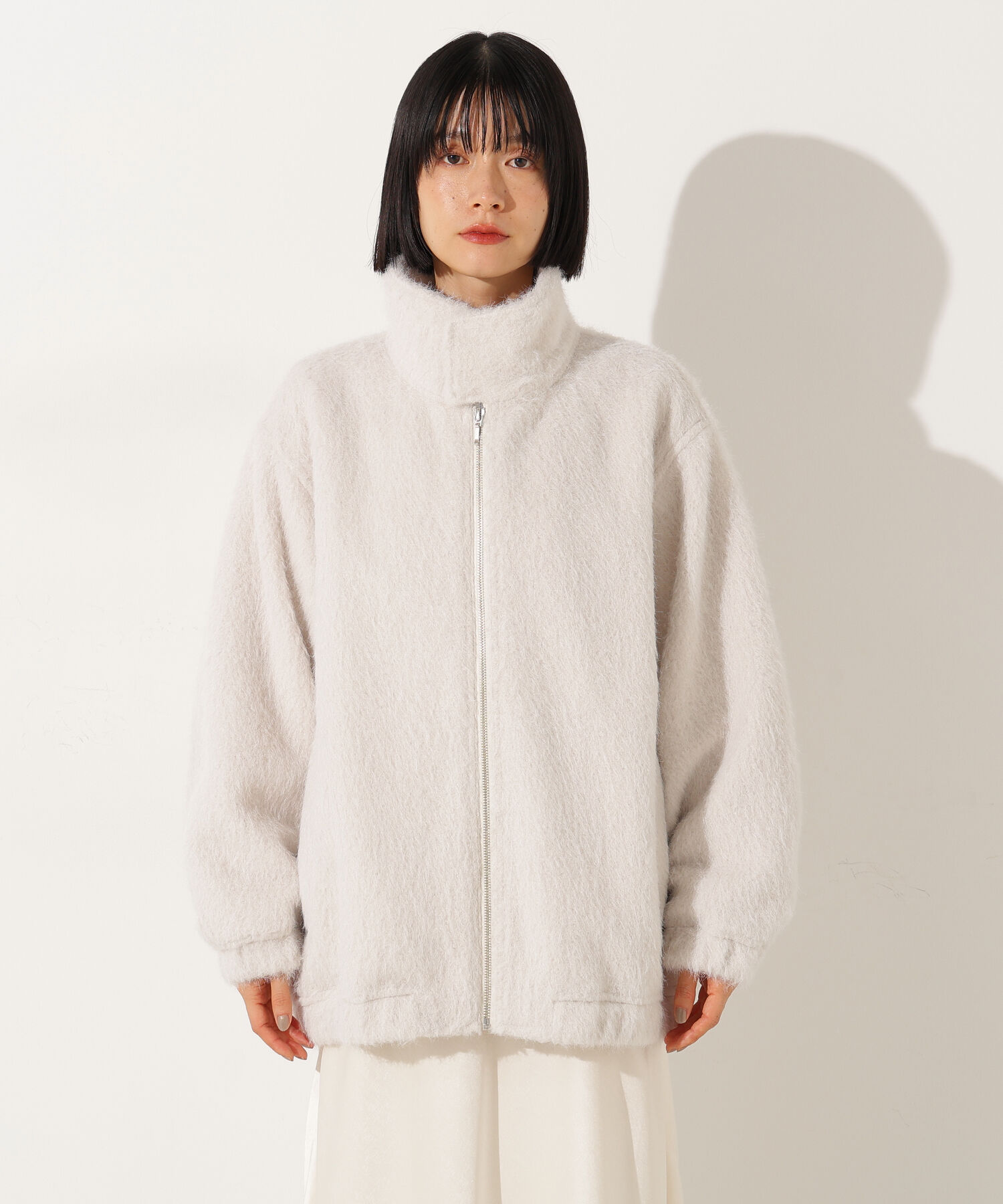  「スタンドネックシャギーブルゾン」|ブルゾン・スタジャン|