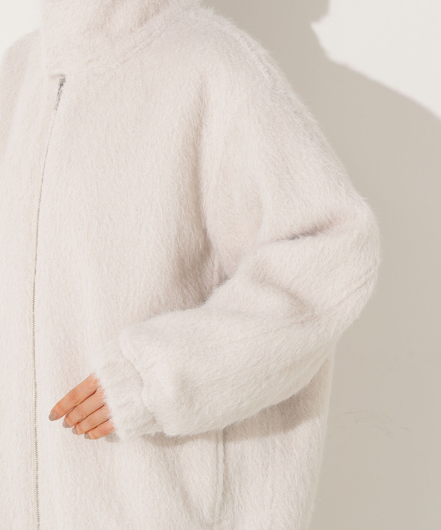  「スタンドネックシャギーブルゾン」|ブルゾン・スタジャン|