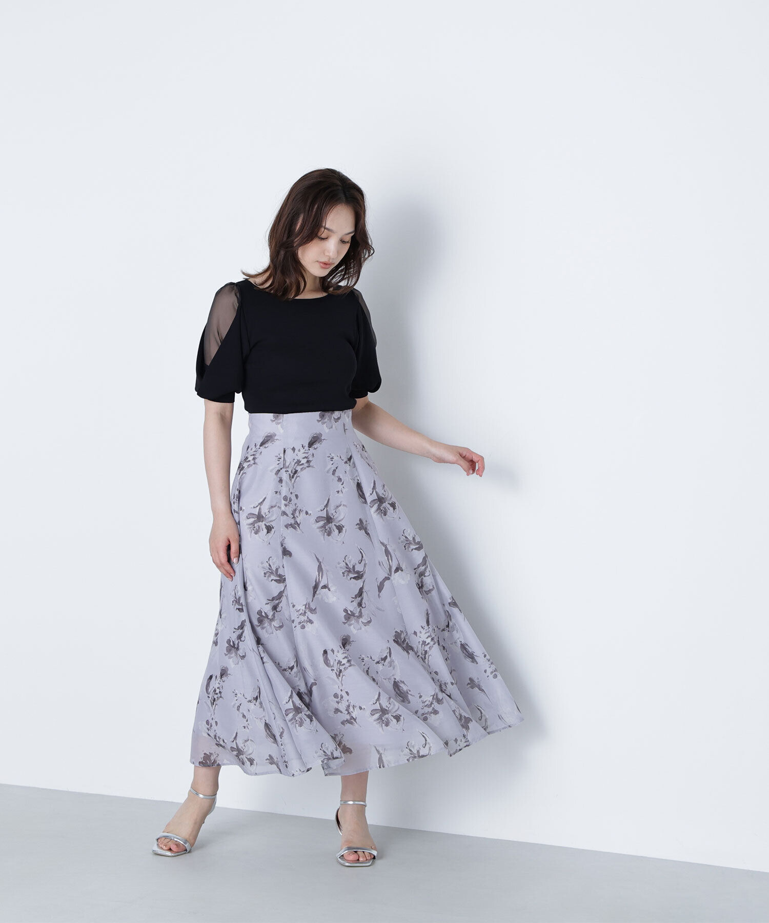  「シアーレイヤースリーブニット」|ニット・セーター|