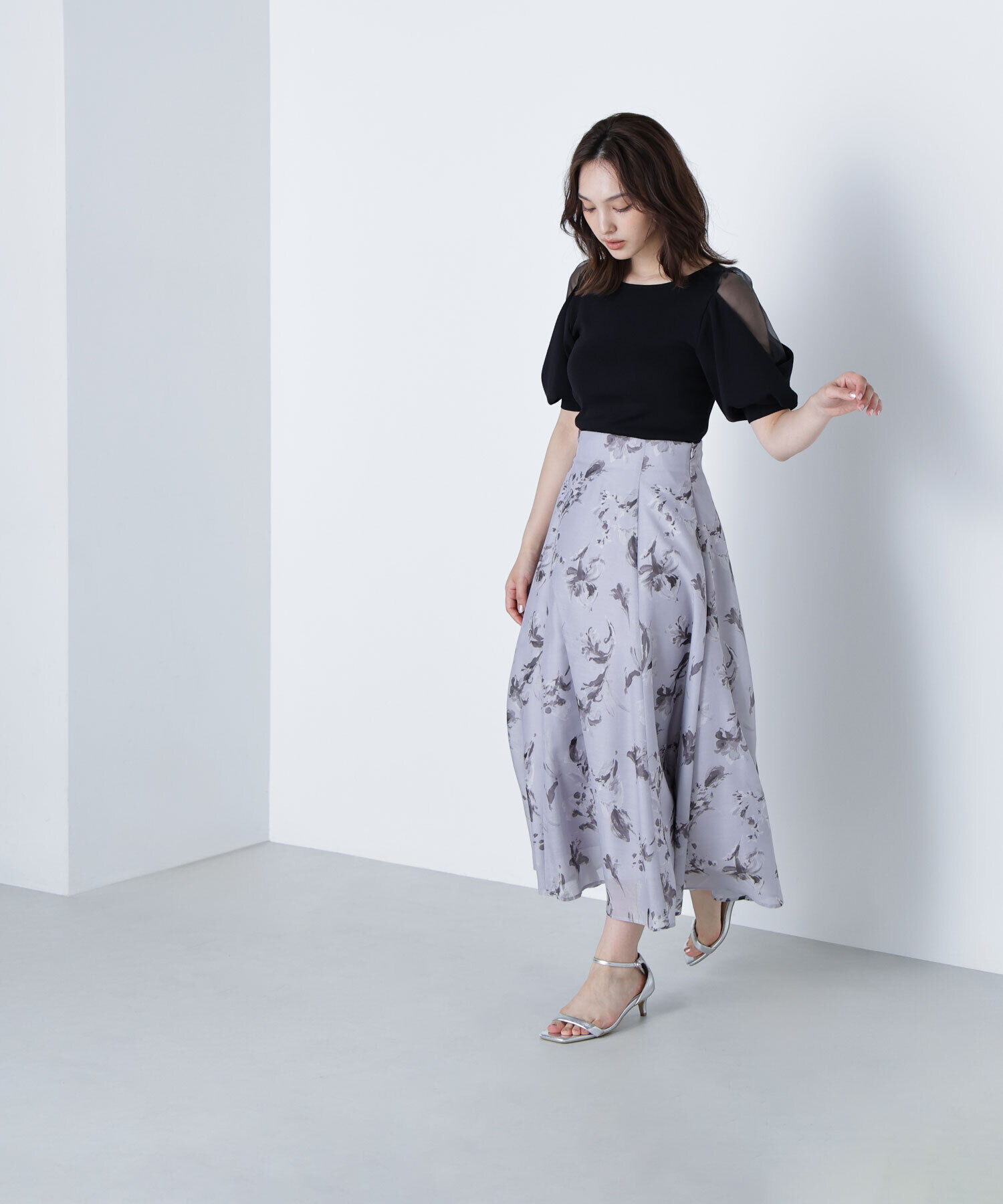  「シアーレイヤースリーブニット」|ニット・セーター|