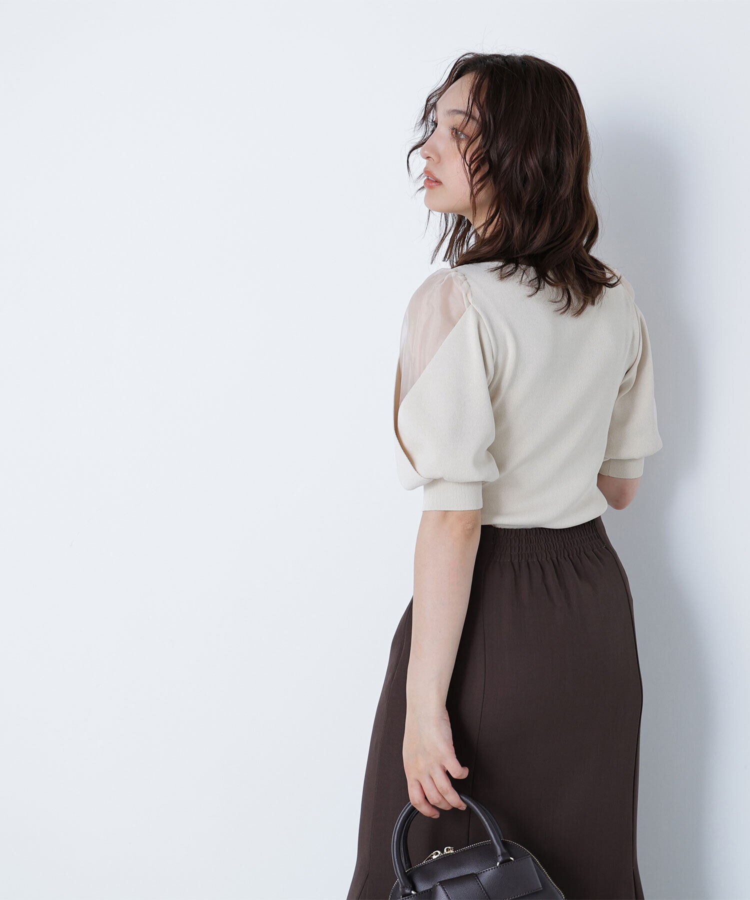  「シアーレイヤースリーブニット」|ニット・セーター|