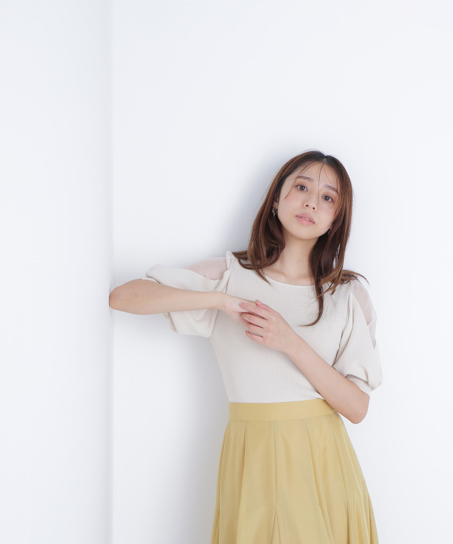  「シアーレイヤースリーブニット」|ニット・セーター|