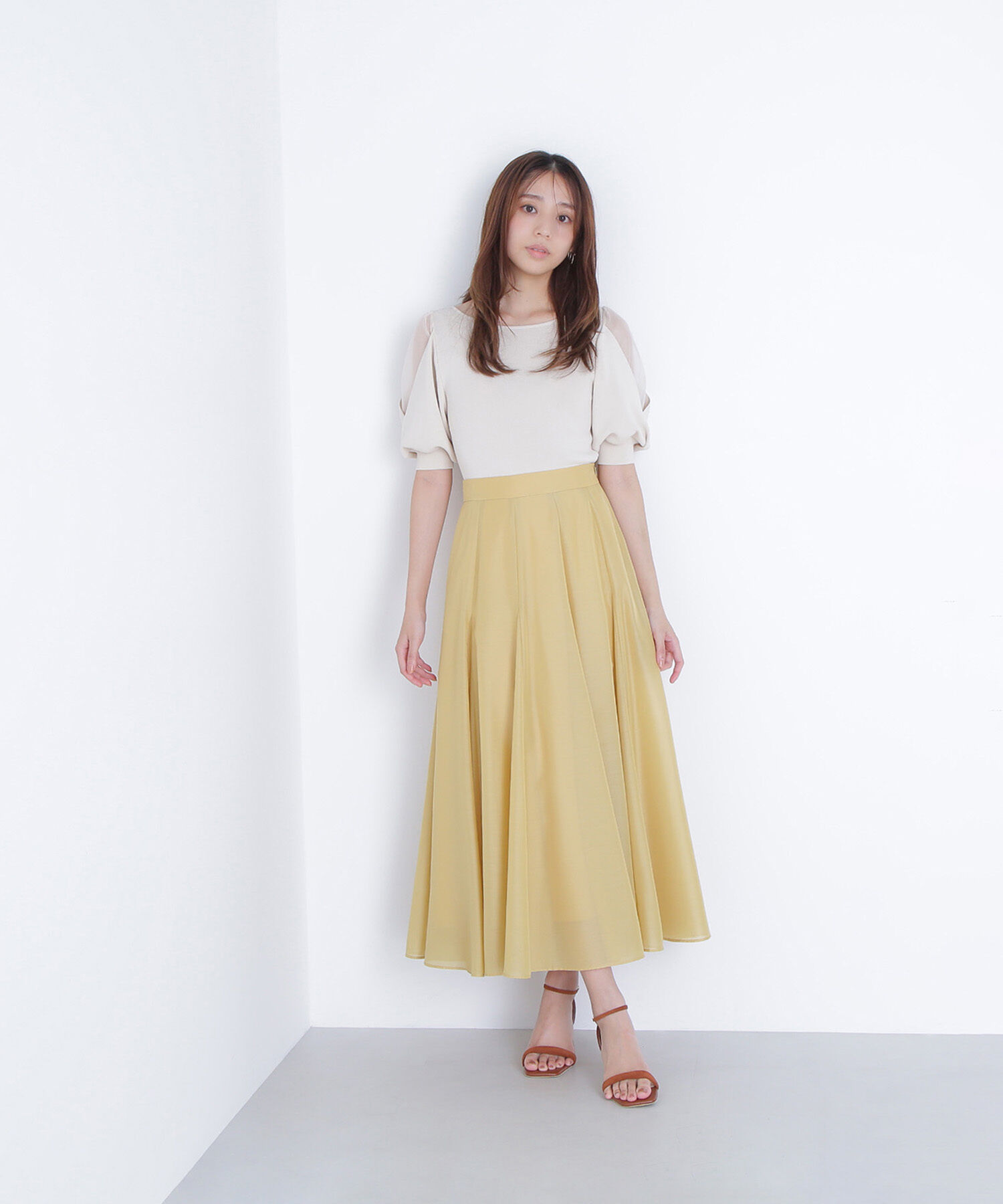  「シアーレイヤースリーブニット」|ニット・セーター|