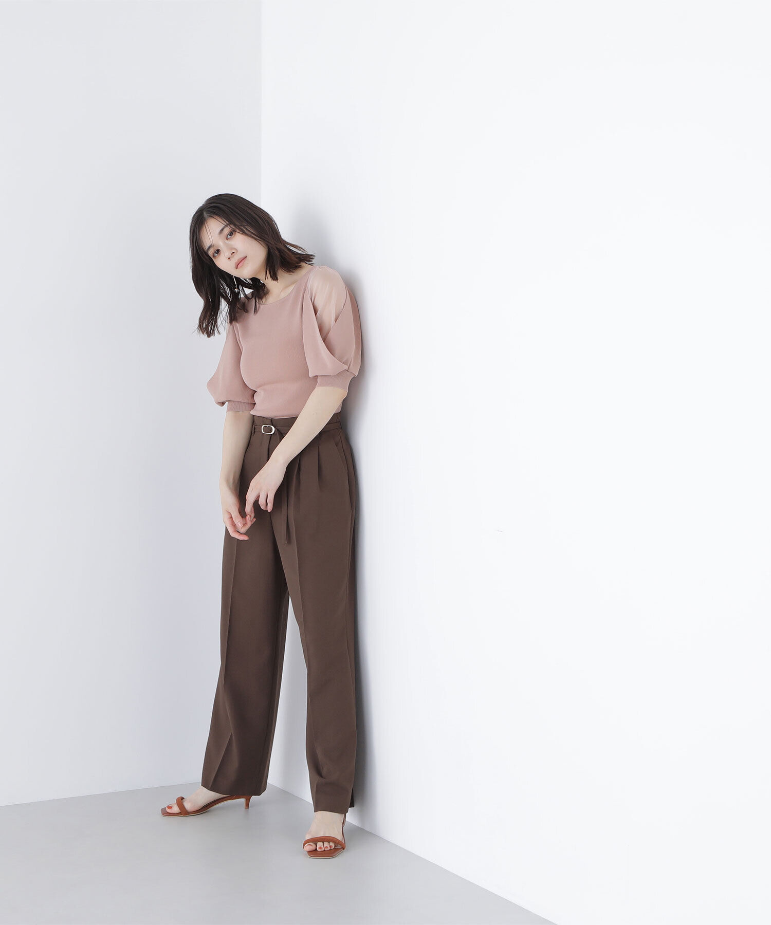  「シアーレイヤースリーブニット」|ニット・セーター|