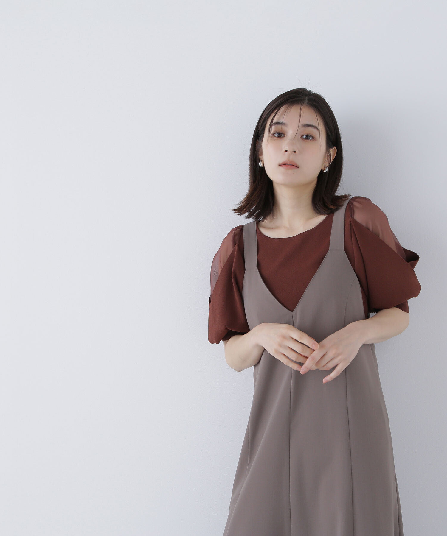  「シアーレイヤースリーブニット」|ニット・セーター|