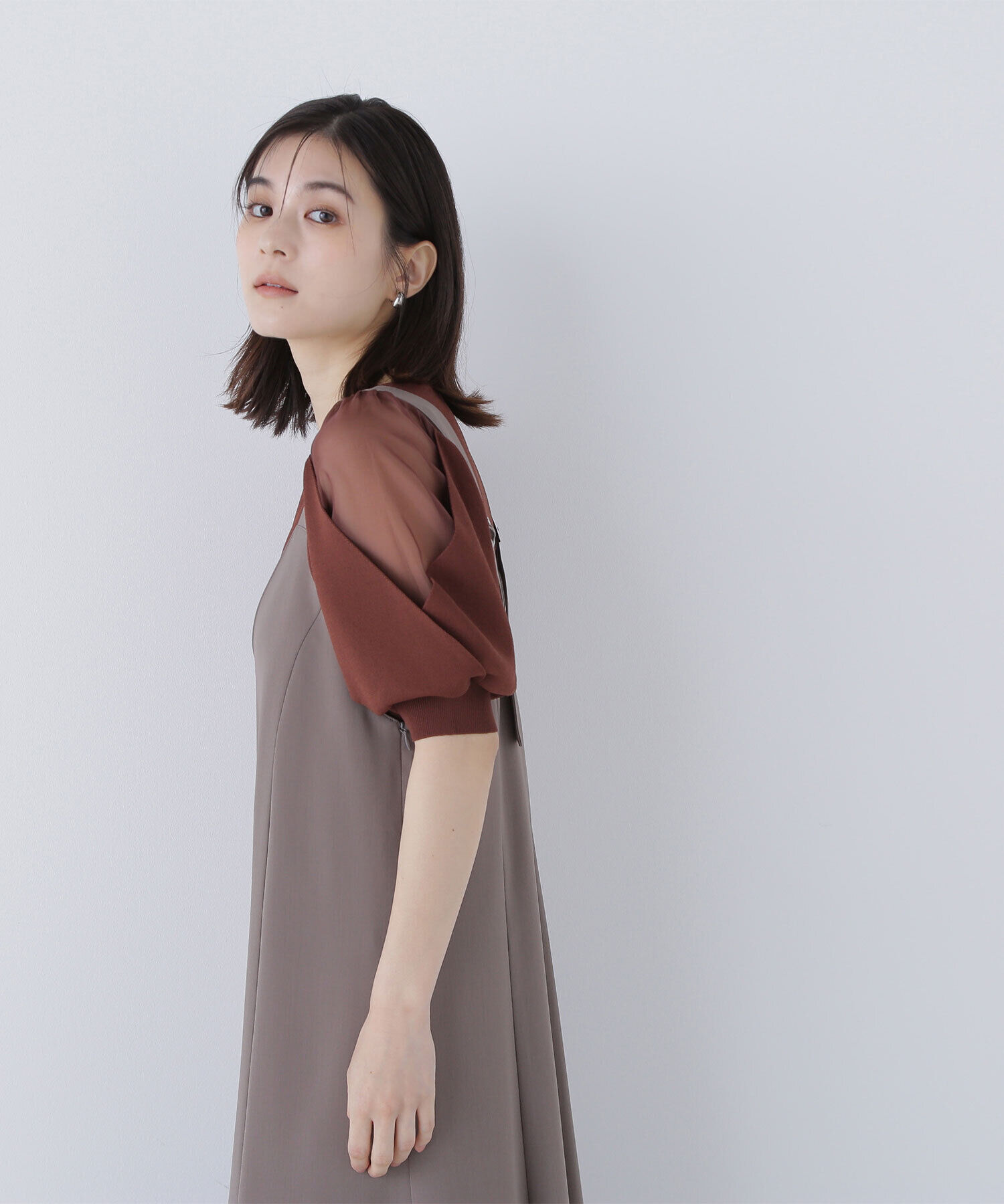  「シアーレイヤースリーブニット」|ニット・セーター|