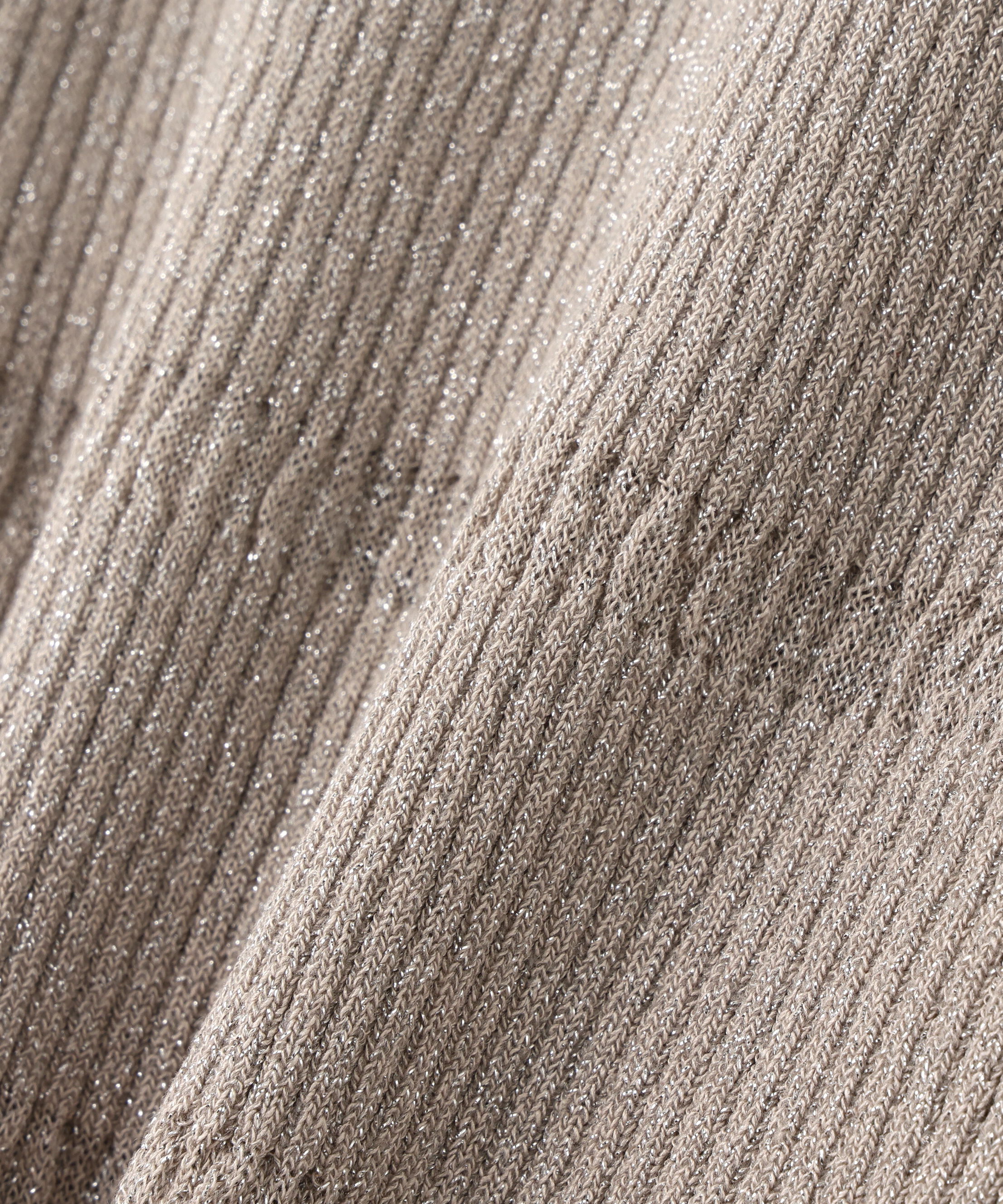  「切替ラメリブニット」|ニット・セーター|