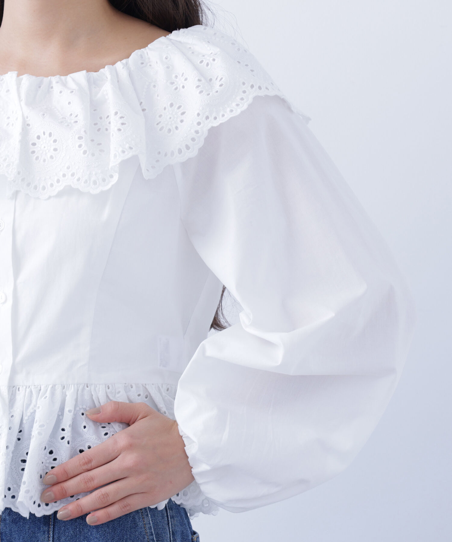  「〈N.〉 エンブロイダリーフリルブラウス」|シャツ・ブラウス|