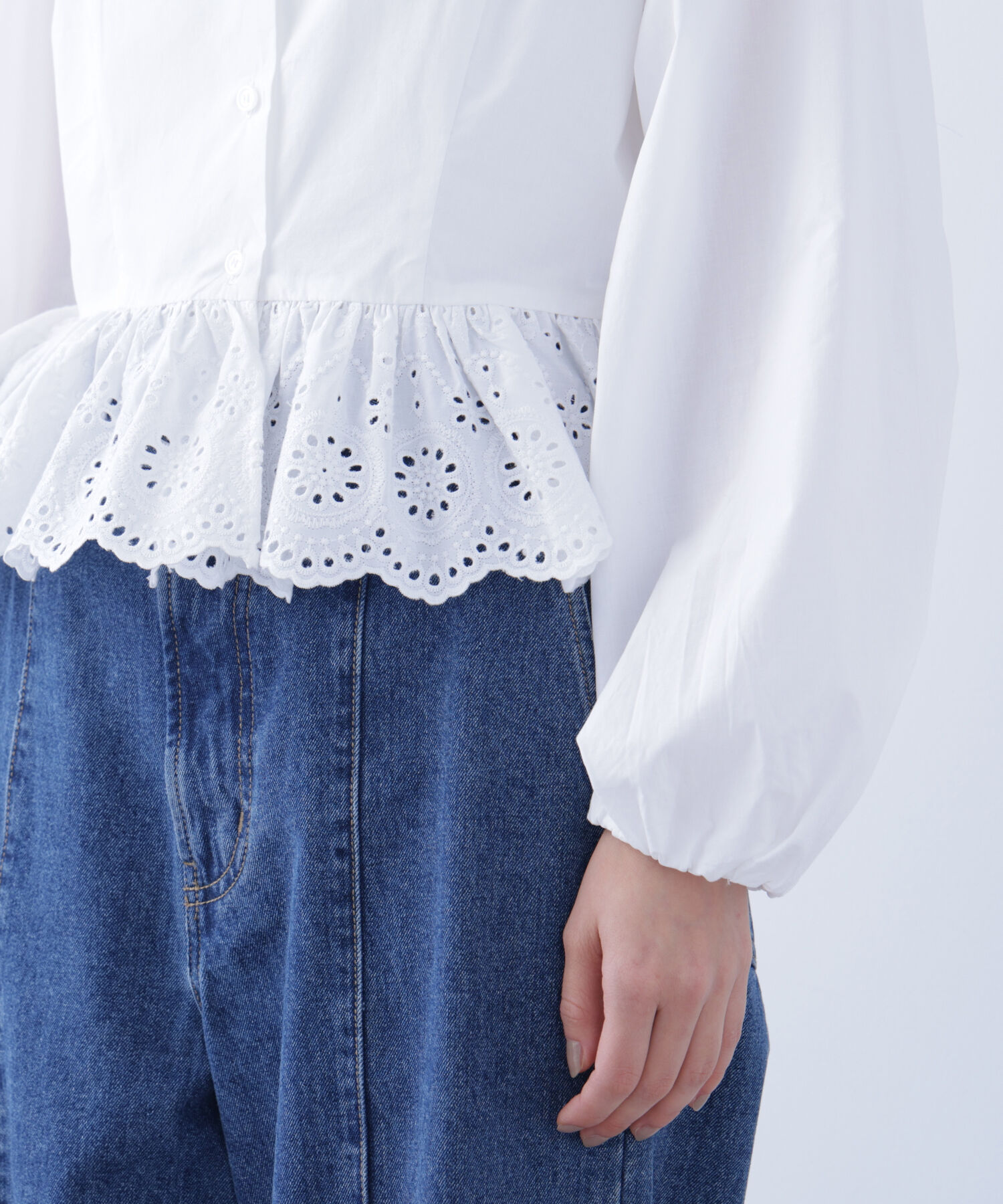  「〈N.〉 エンブロイダリーフリルブラウス」|シャツ・ブラウス|