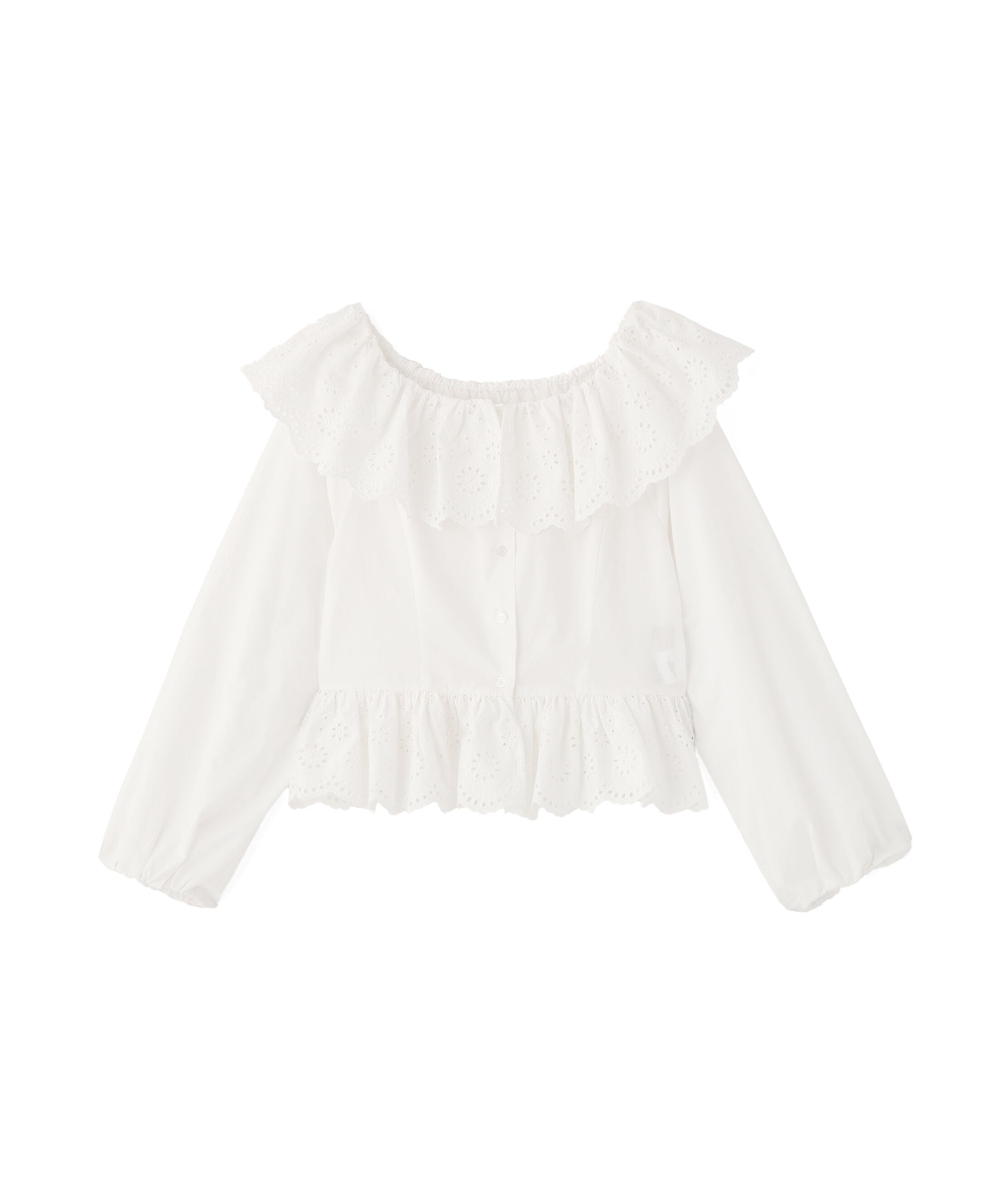  「〈N.〉 エンブロイダリーフリルブラウス」|シャツ・ブラウス|