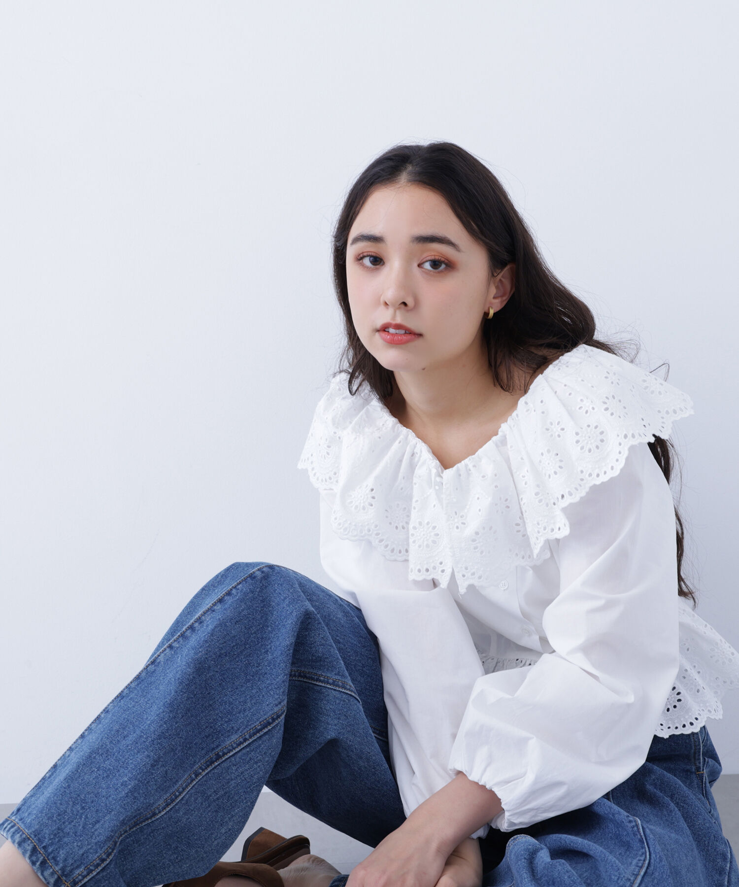  「〈N.〉 エンブロイダリーフリルブラウス」|シャツ・ブラウス|