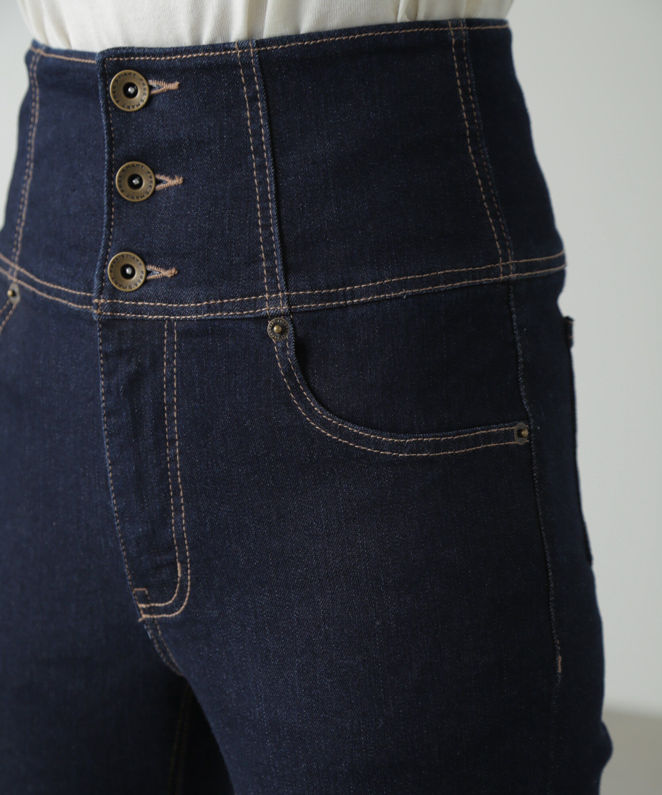  「ハイウエストボタンフライスキニーデニムパンツ」|その他|