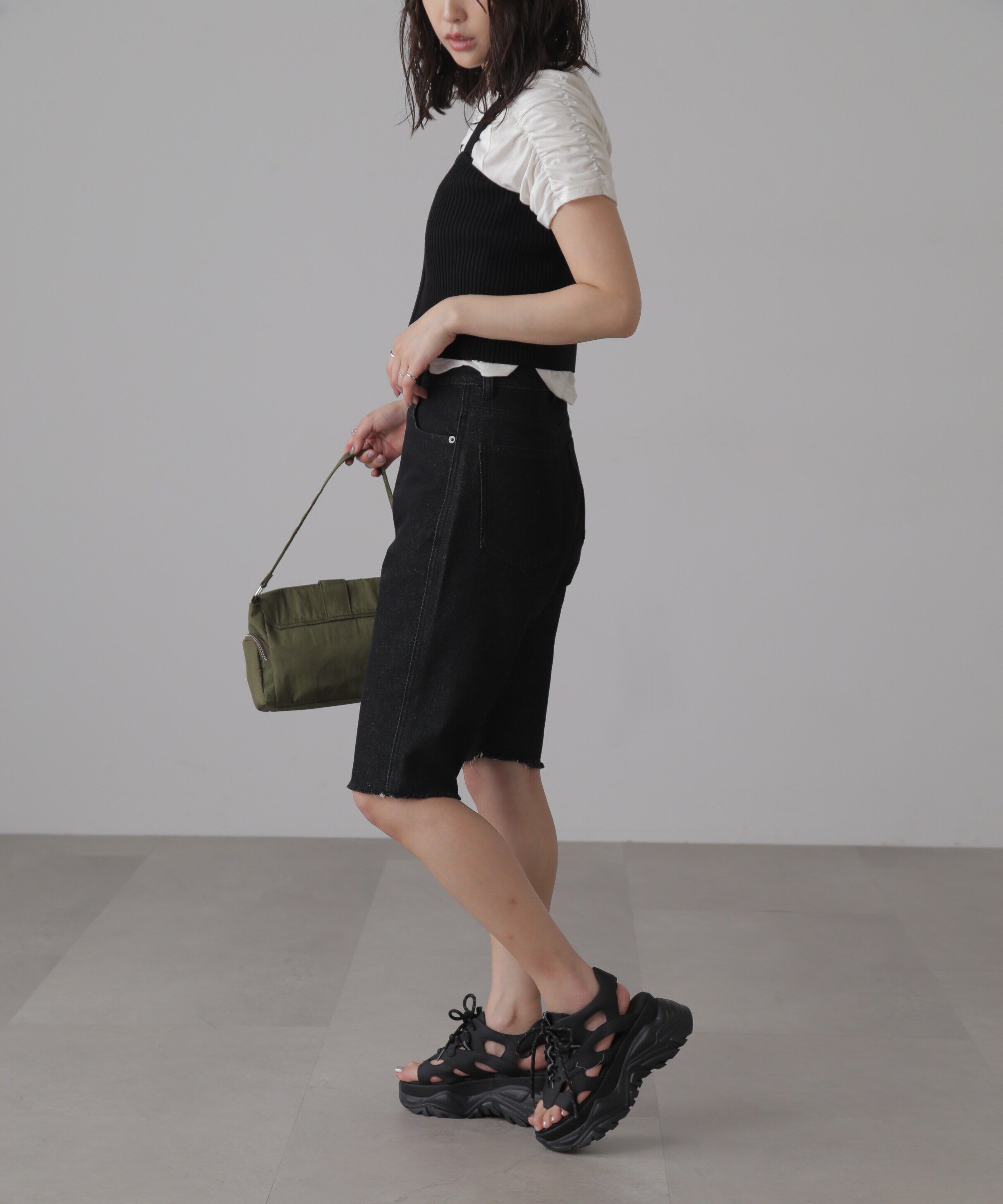  「ダブルジップニットビスチェ」|ニット・セーター|