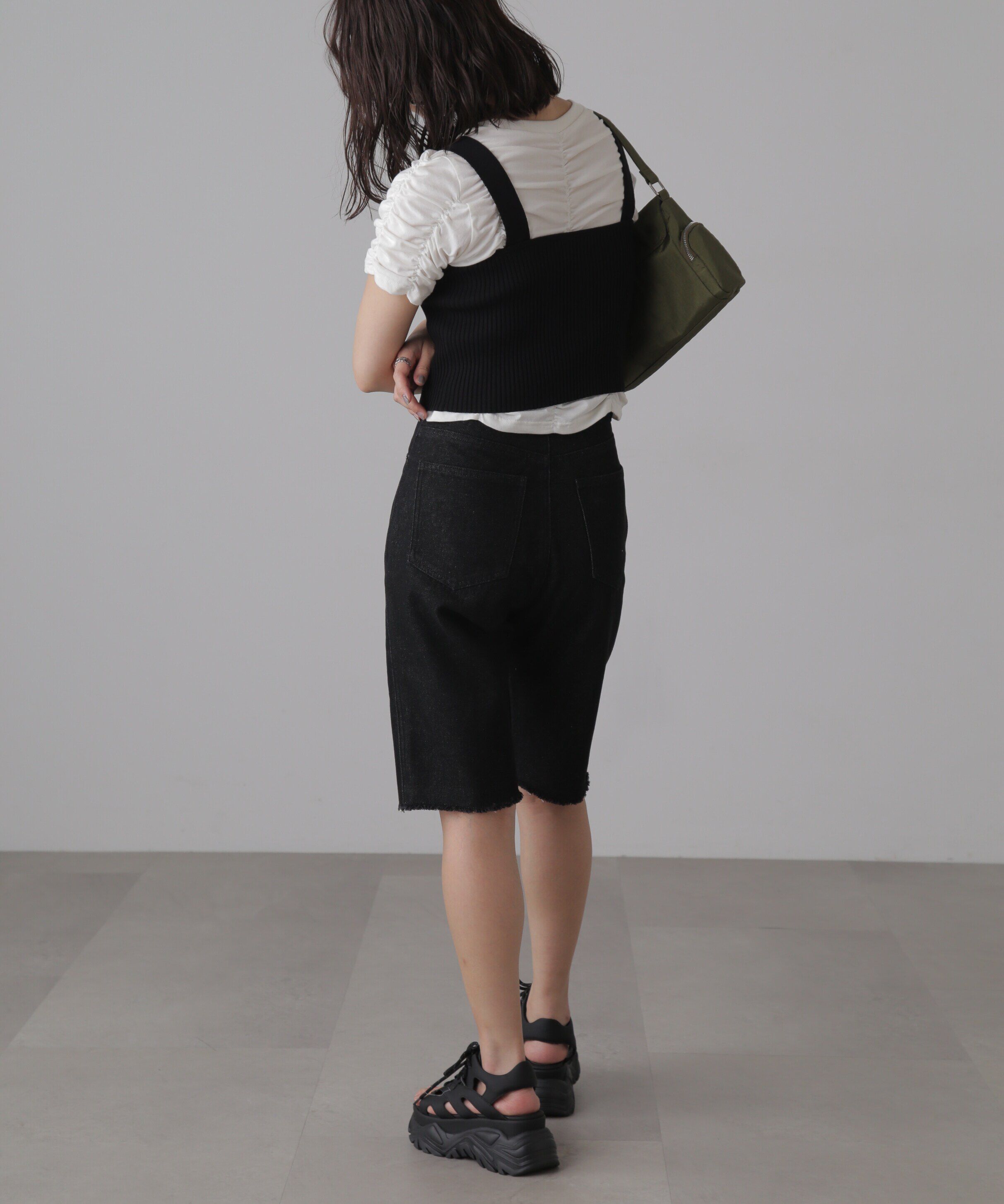  「ダブルジップニットビスチェ」|ニット・セーター|