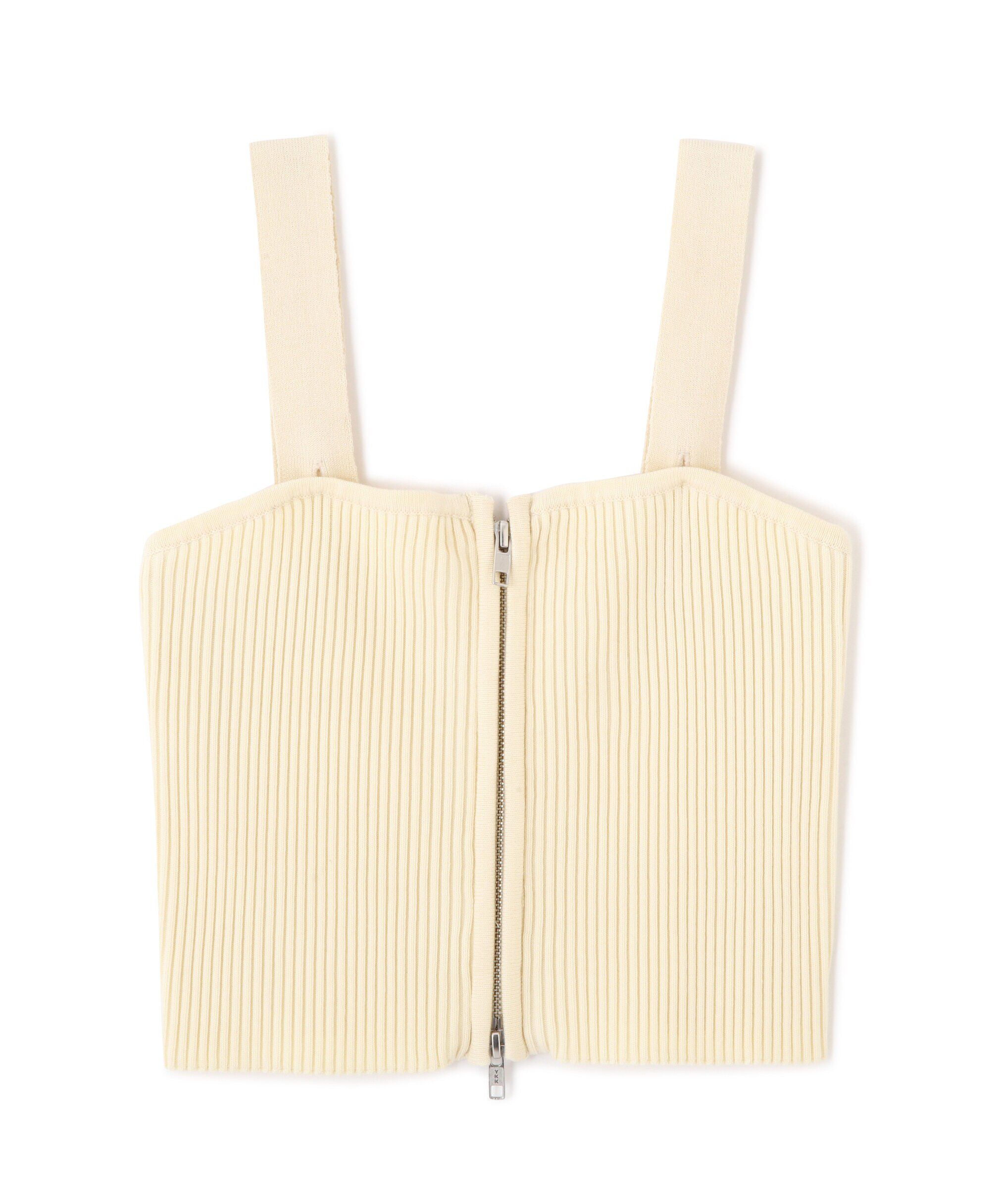  「ダブルジップニットビスチェ」|ニット・セーター|