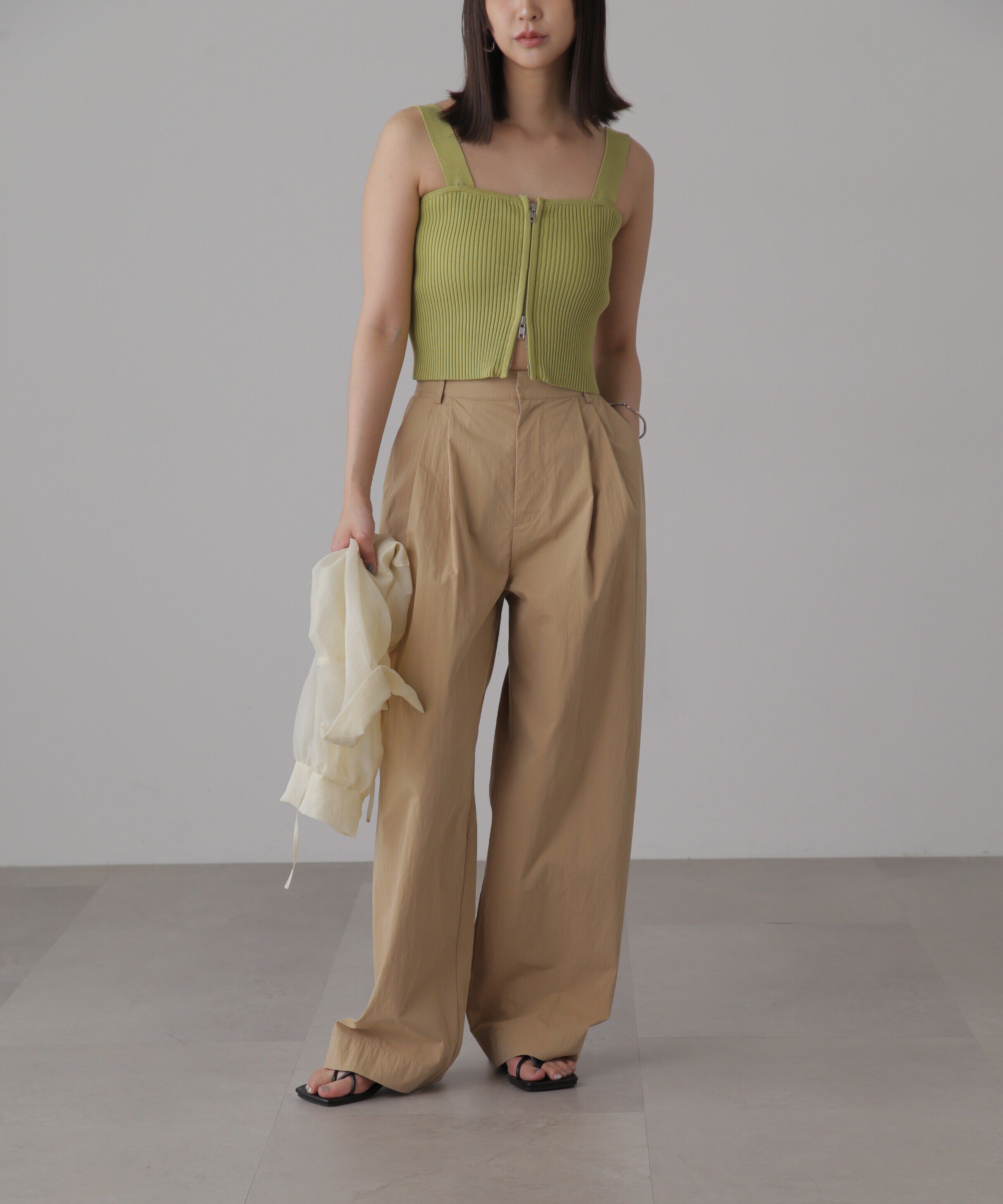  「ダブルジップニットビスチェ」|ニット・セーター|