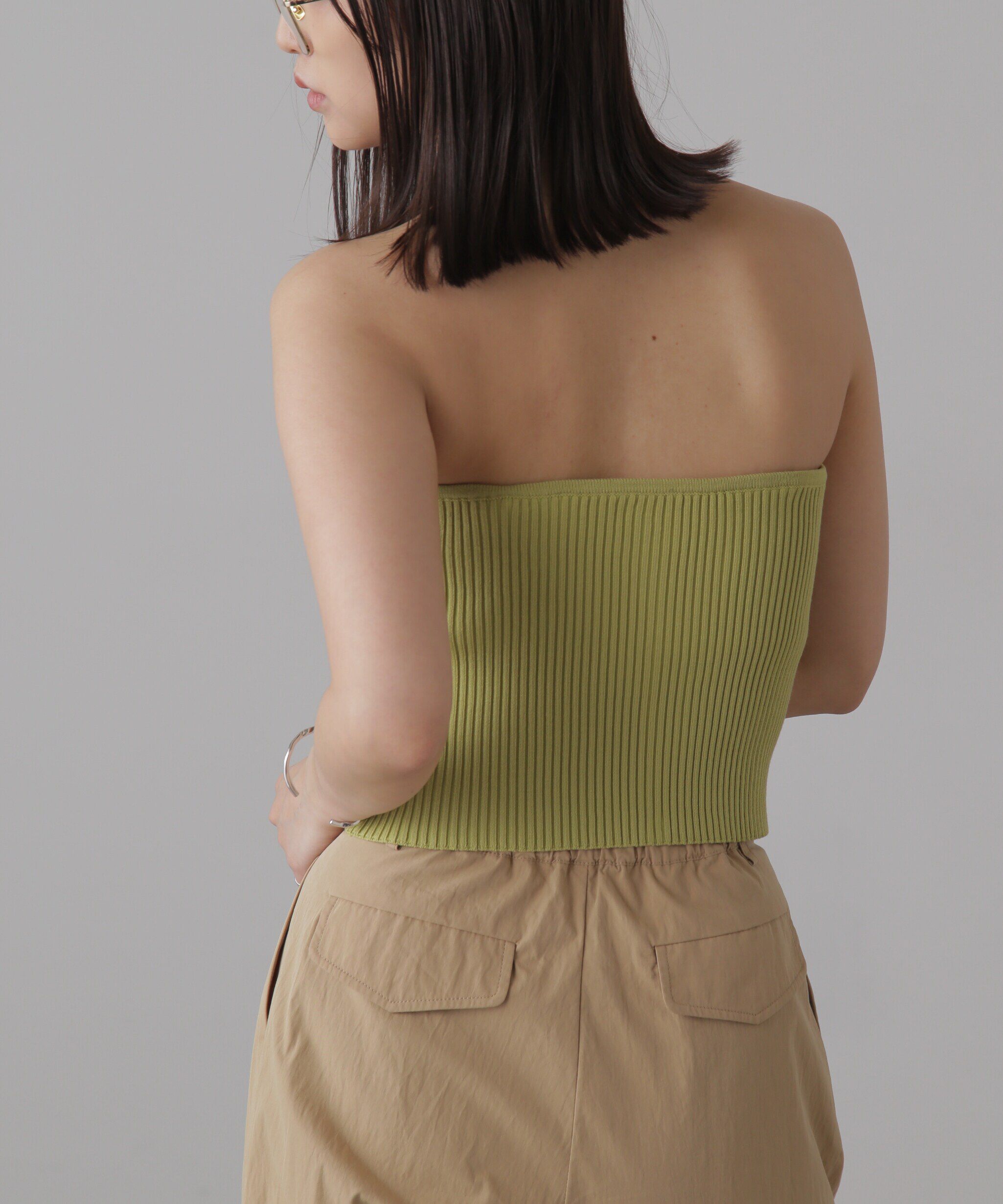  「ダブルジップニットビスチェ」|ニット・セーター|