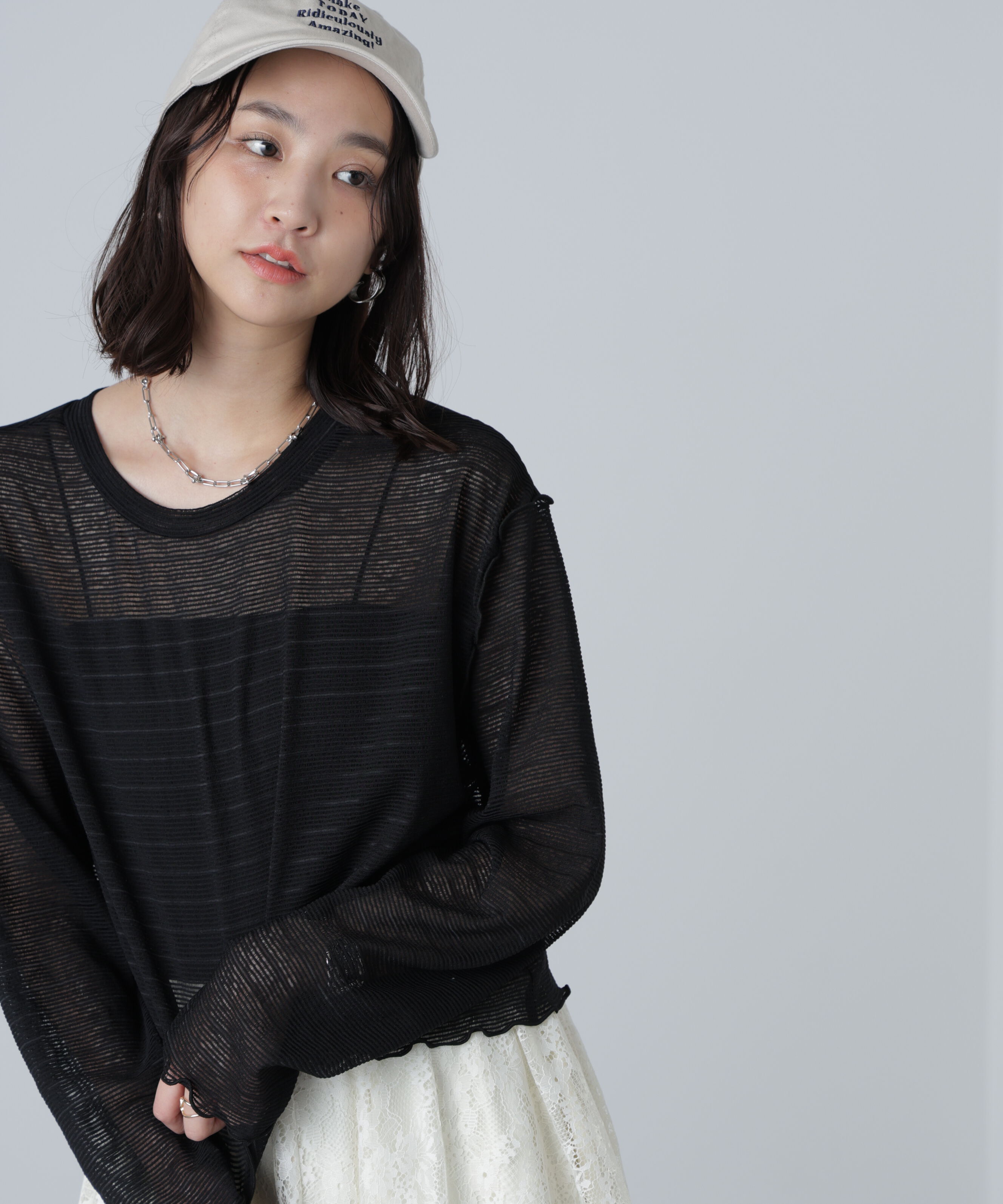  「前後２ＷＡＹシアーカットソーカーディガン」|Tシャツ・カットソー|