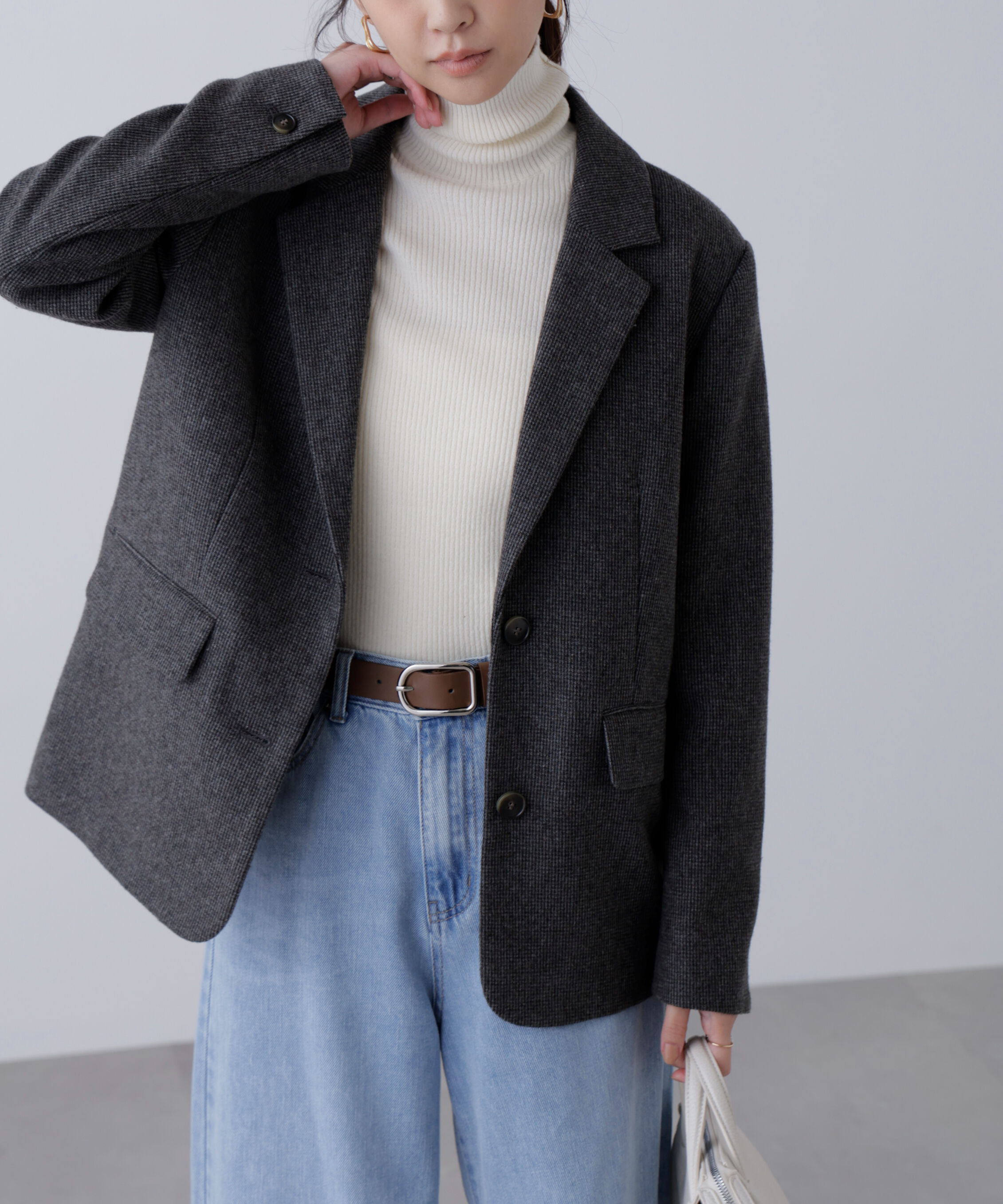  「ウール混オーバーサイズジャケット」|その他|