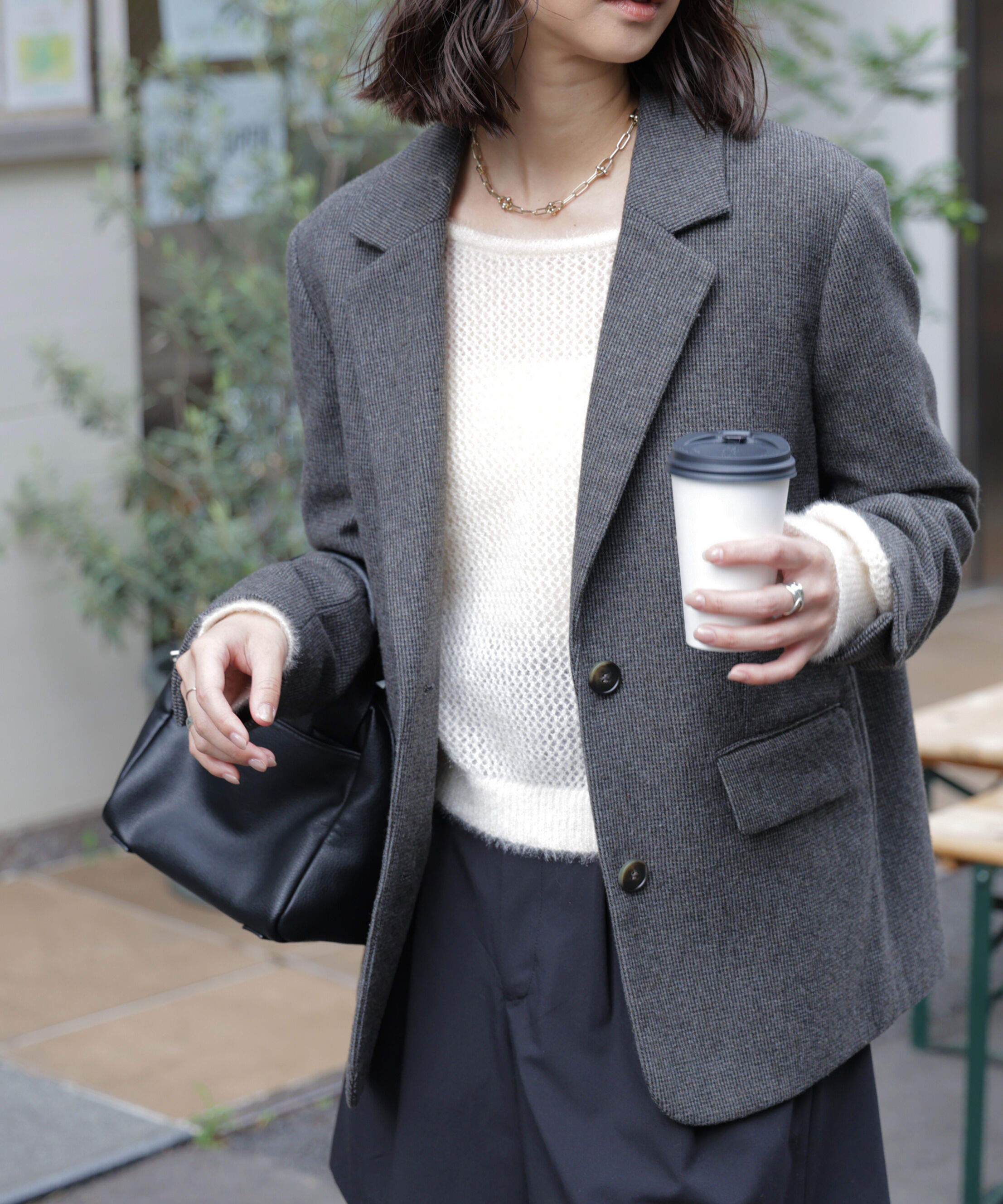  「ウール混オーバーサイズジャケット」|その他|