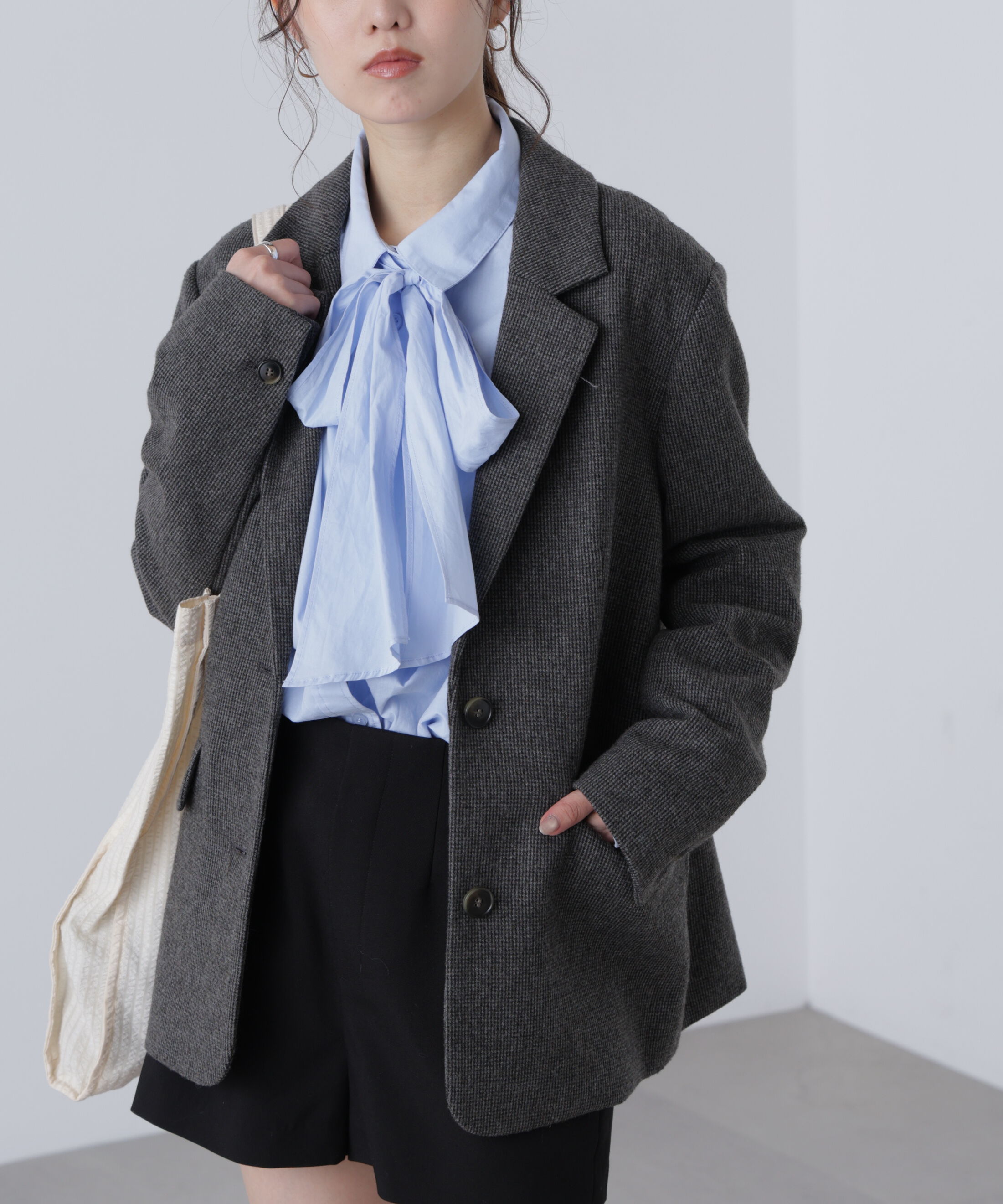  「ウール混オーバーサイズジャケット」|その他|