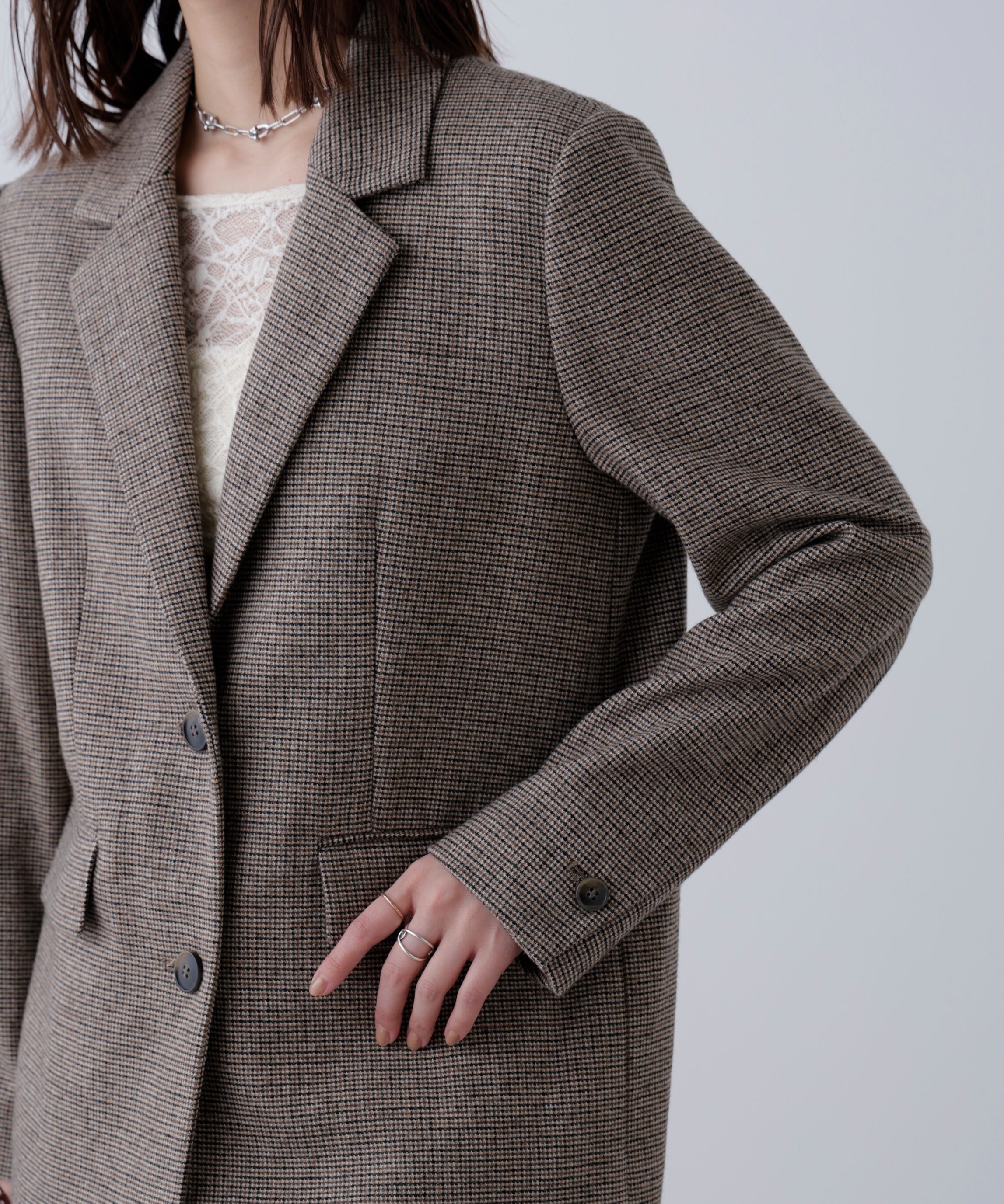  「ウール混オーバーサイズジャケット」|その他|