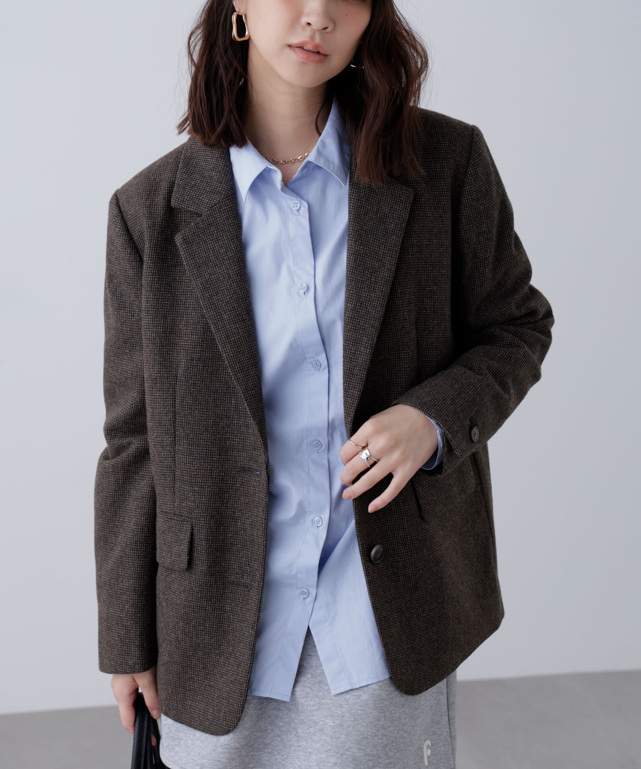  「ウール混オーバーサイズジャケット」|その他|