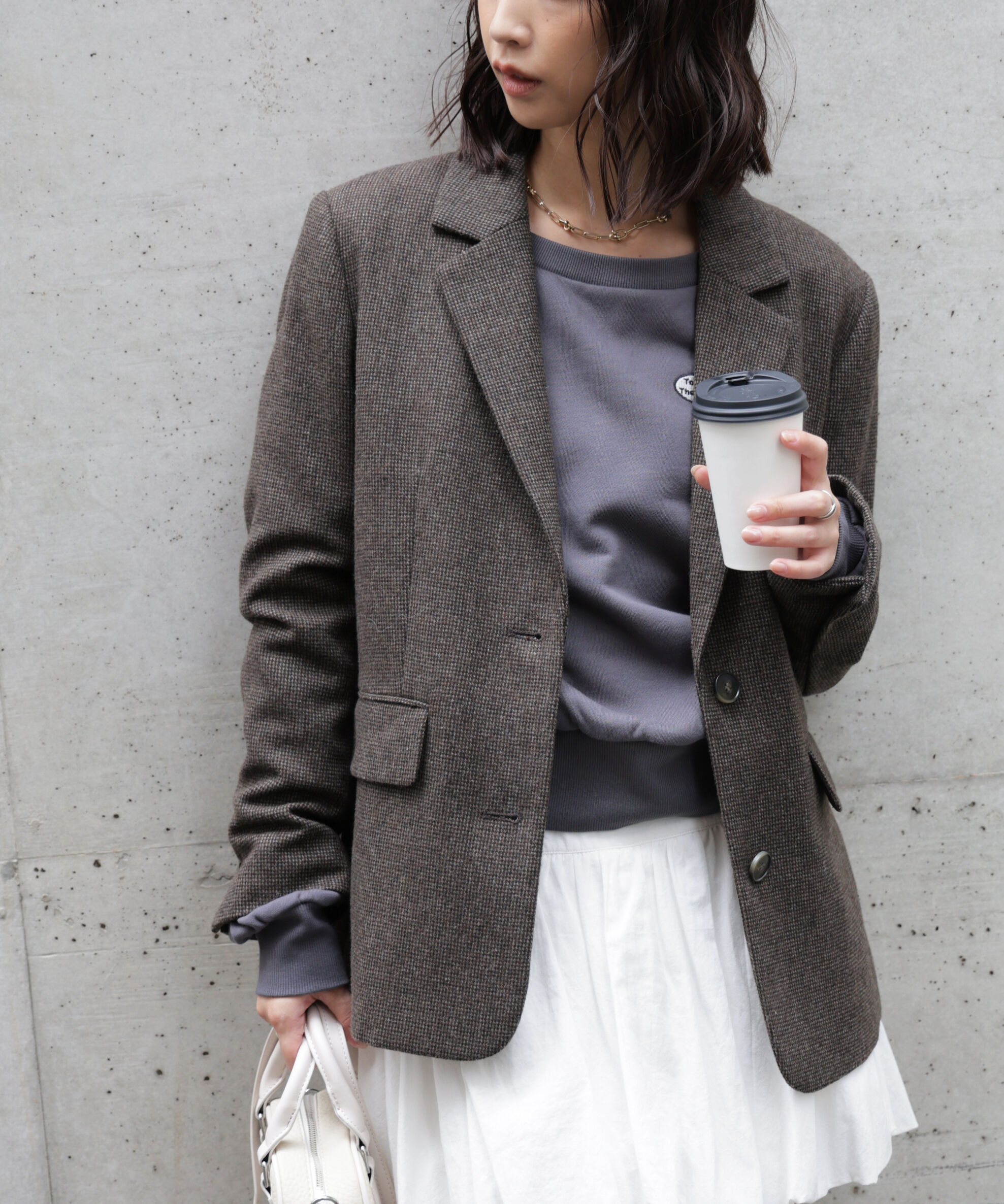  「ウール混オーバーサイズジャケット」|その他|