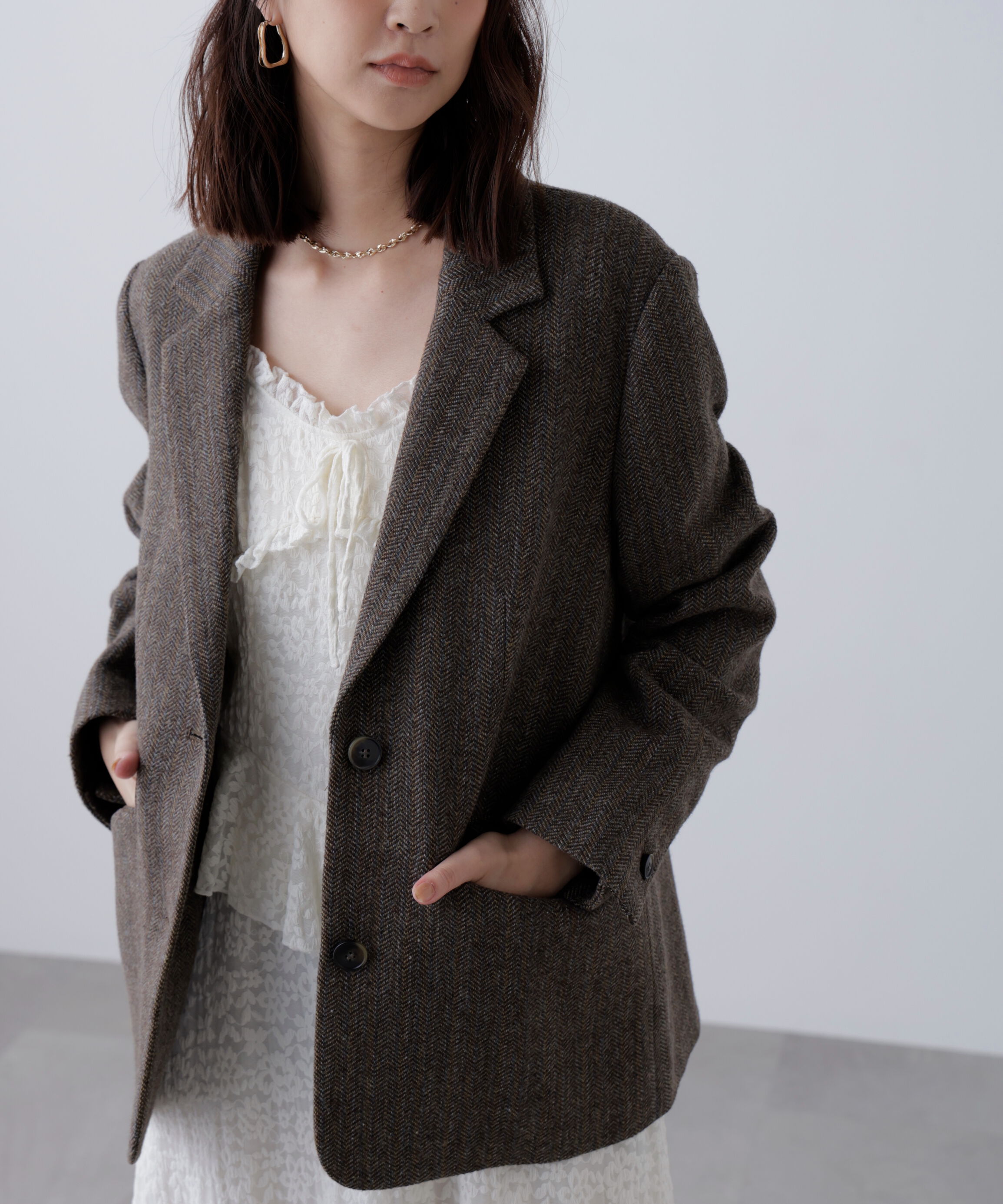  「ウール混オーバーサイズジャケット」|その他|