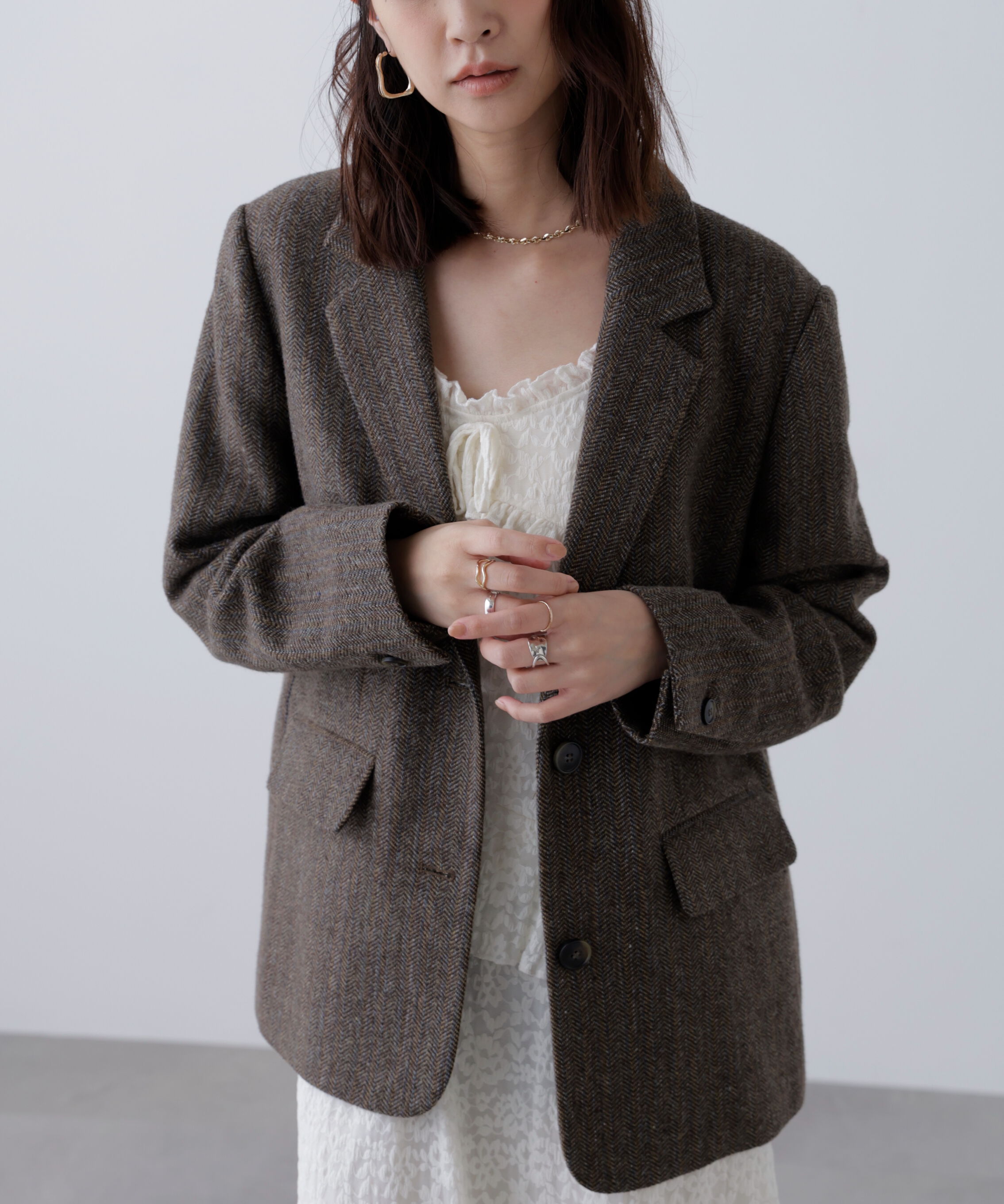  「ウール混オーバーサイズジャケット」|その他|