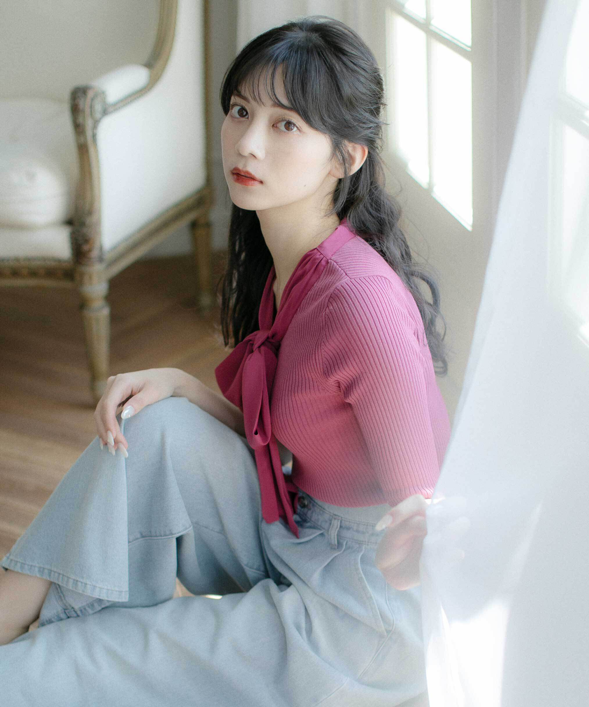  「ボウタイリブニット」|ニット・セーター|