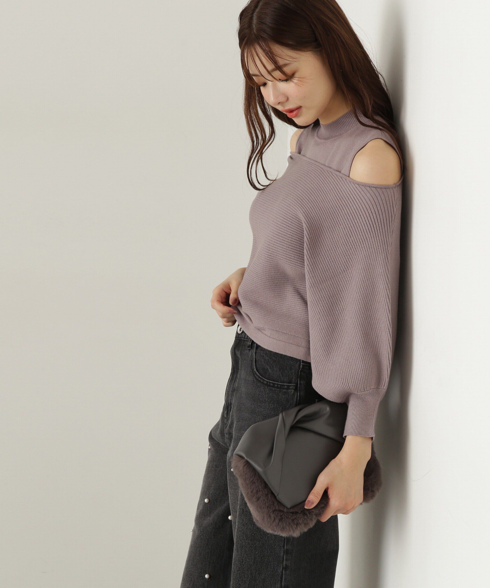 PROPORTION BODY DRESSING「オフショルアンサンブルニット　24AW」|ニット・セーター|