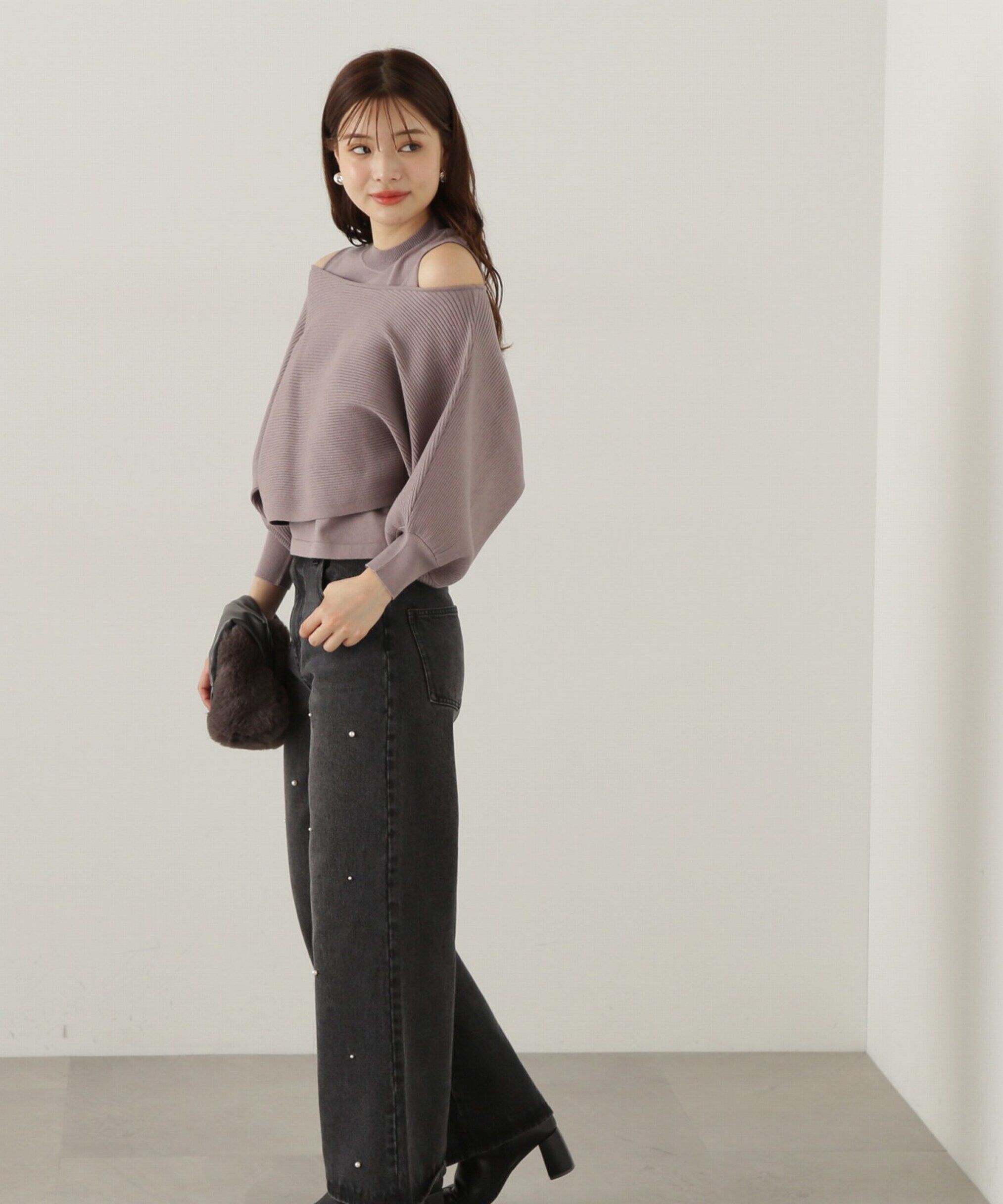 PROPORTION BODY DRESSING「オフショルアンサンブルニット　24AW」|ニット・セーター|