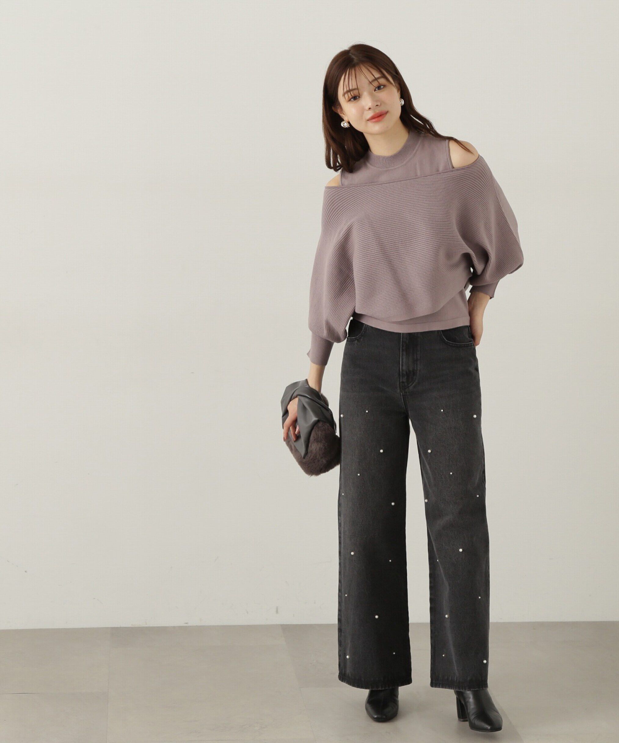 PROPORTION BODY DRESSING「オフショルアンサンブルニット　24AW」|ニット・セーター|