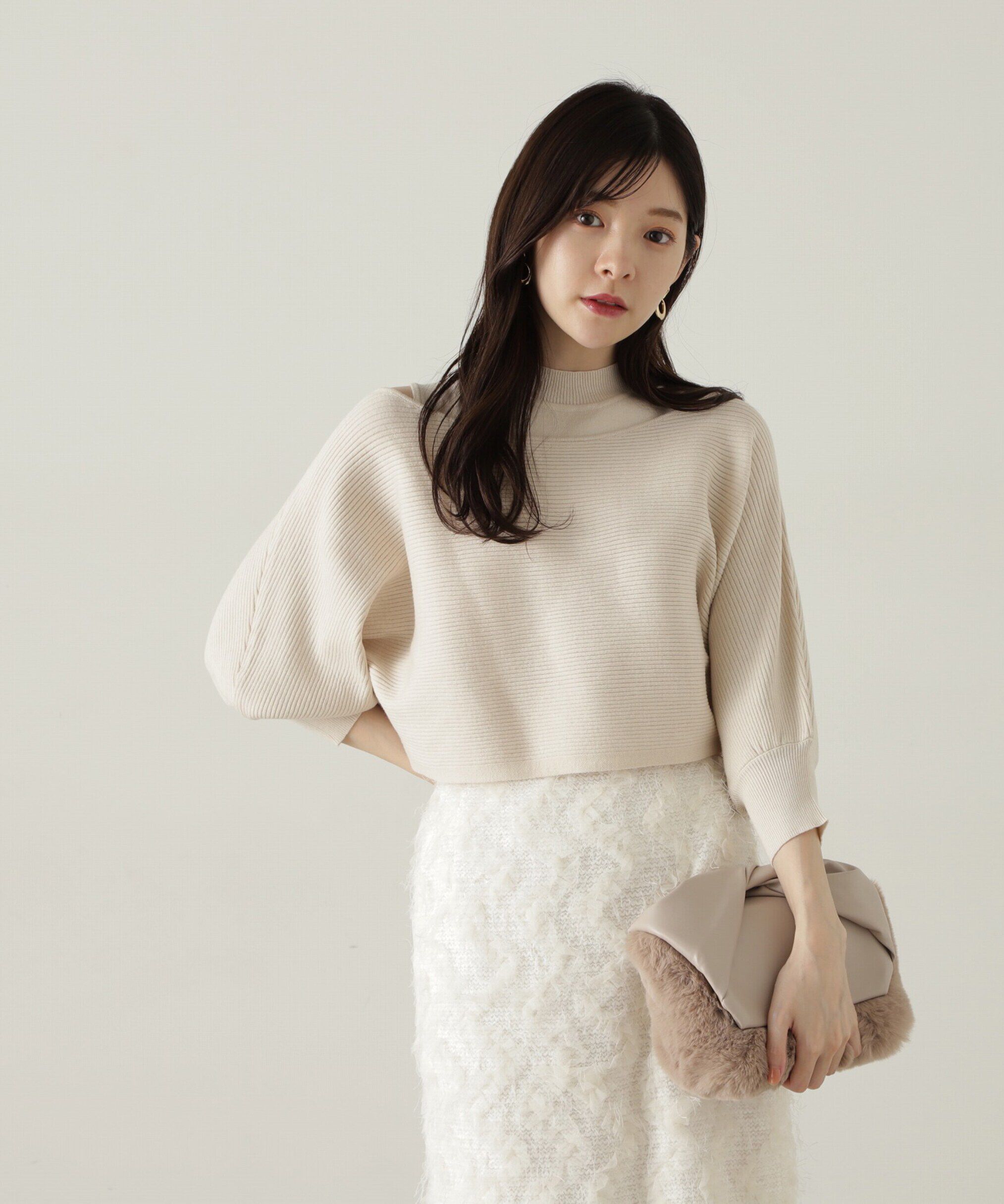 PROPORTION BODY DRESSING「オフショルアンサンブルニット　24AW」|ニット・セーター|