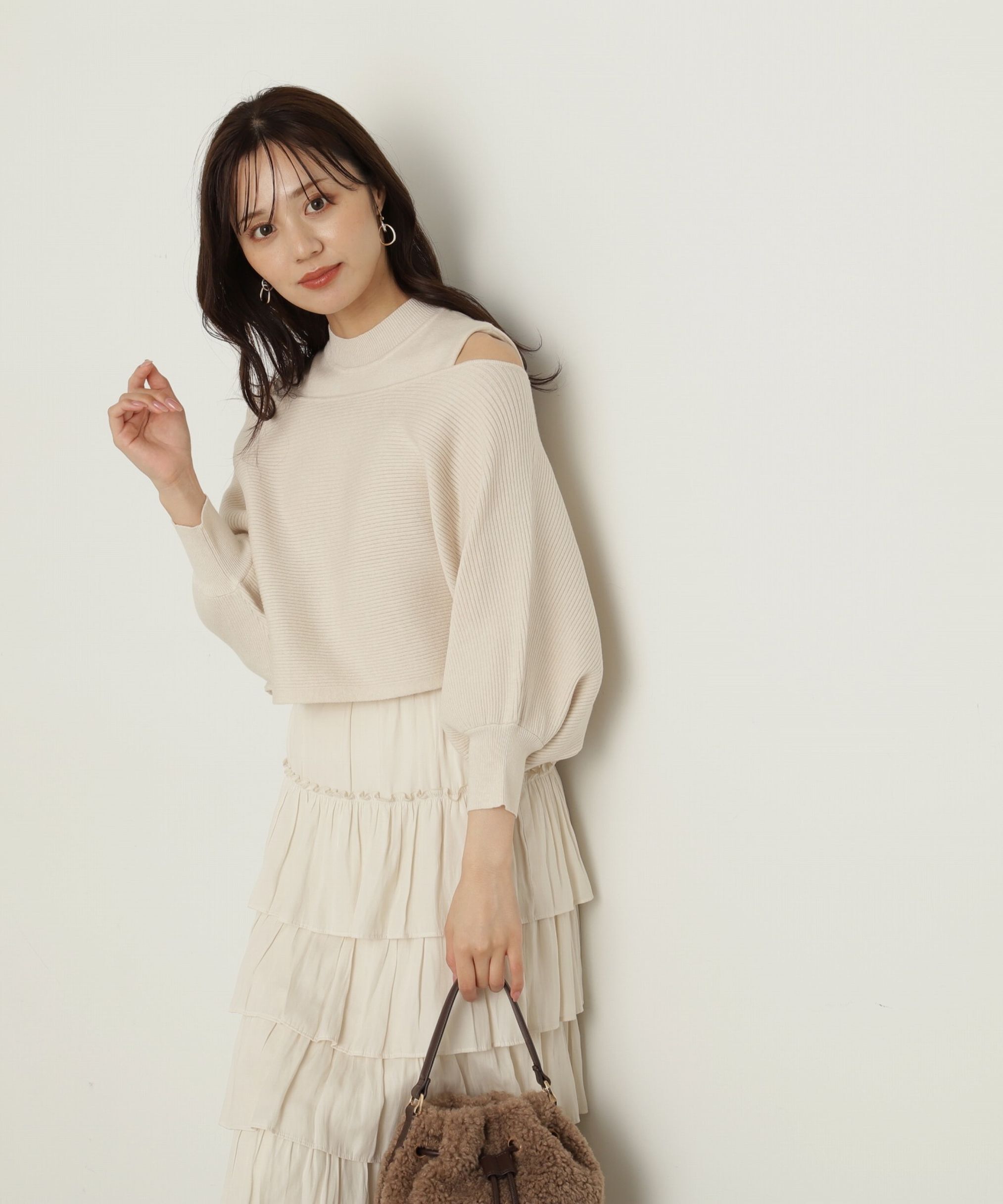 PROPORTION BODY DRESSING「オフショルアンサンブルニット　24AW」|ニット・セーター|