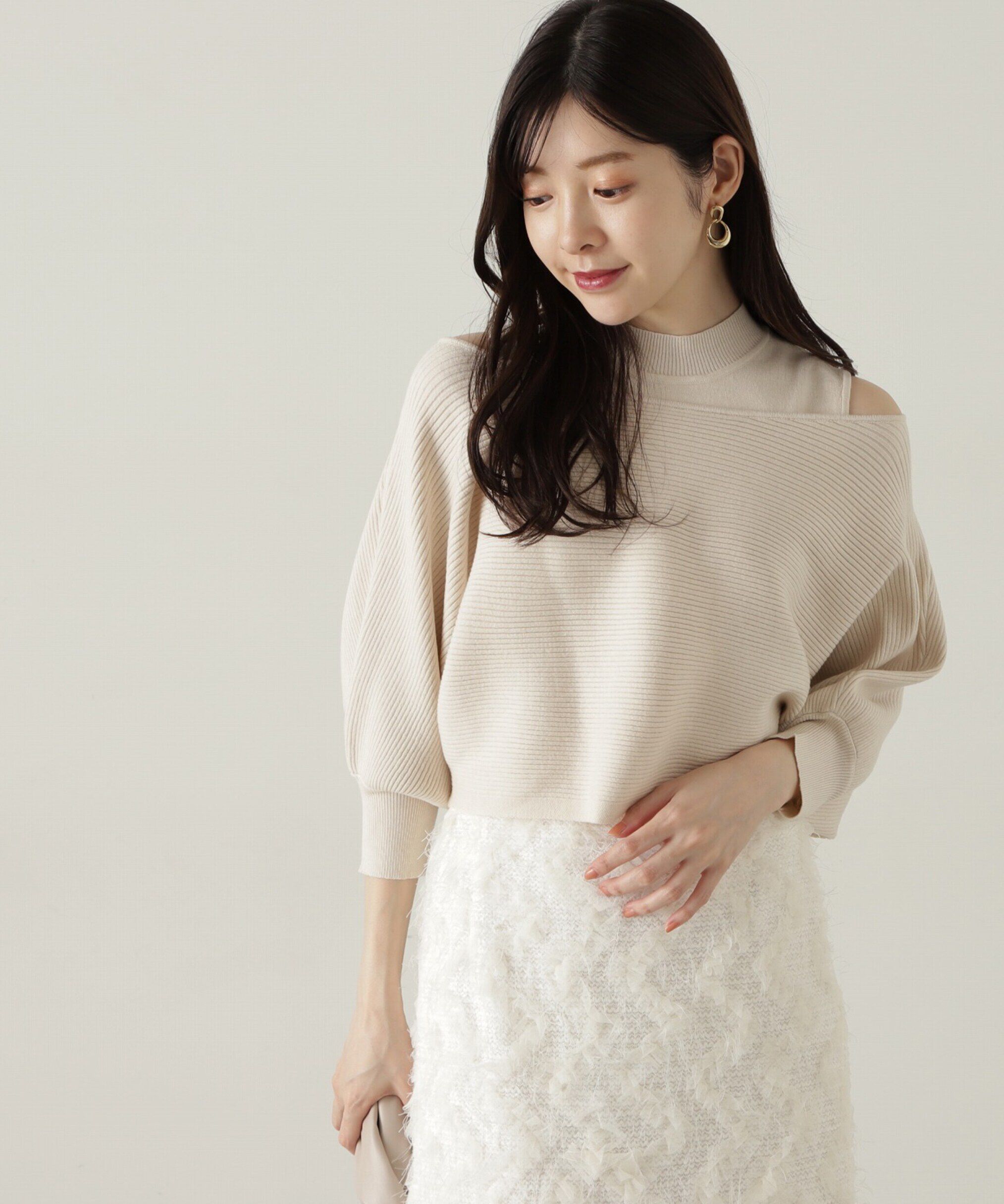 PROPORTION BODY DRESSING「オフショルアンサンブルニット　24AW」|ニット・セーター|