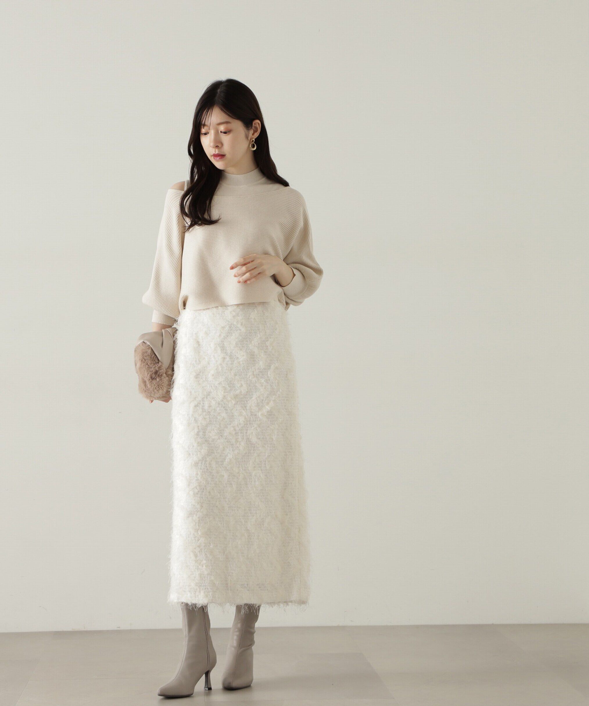 PROPORTION BODY DRESSING「オフショルアンサンブルニット　24AW」|ニット・セーター|