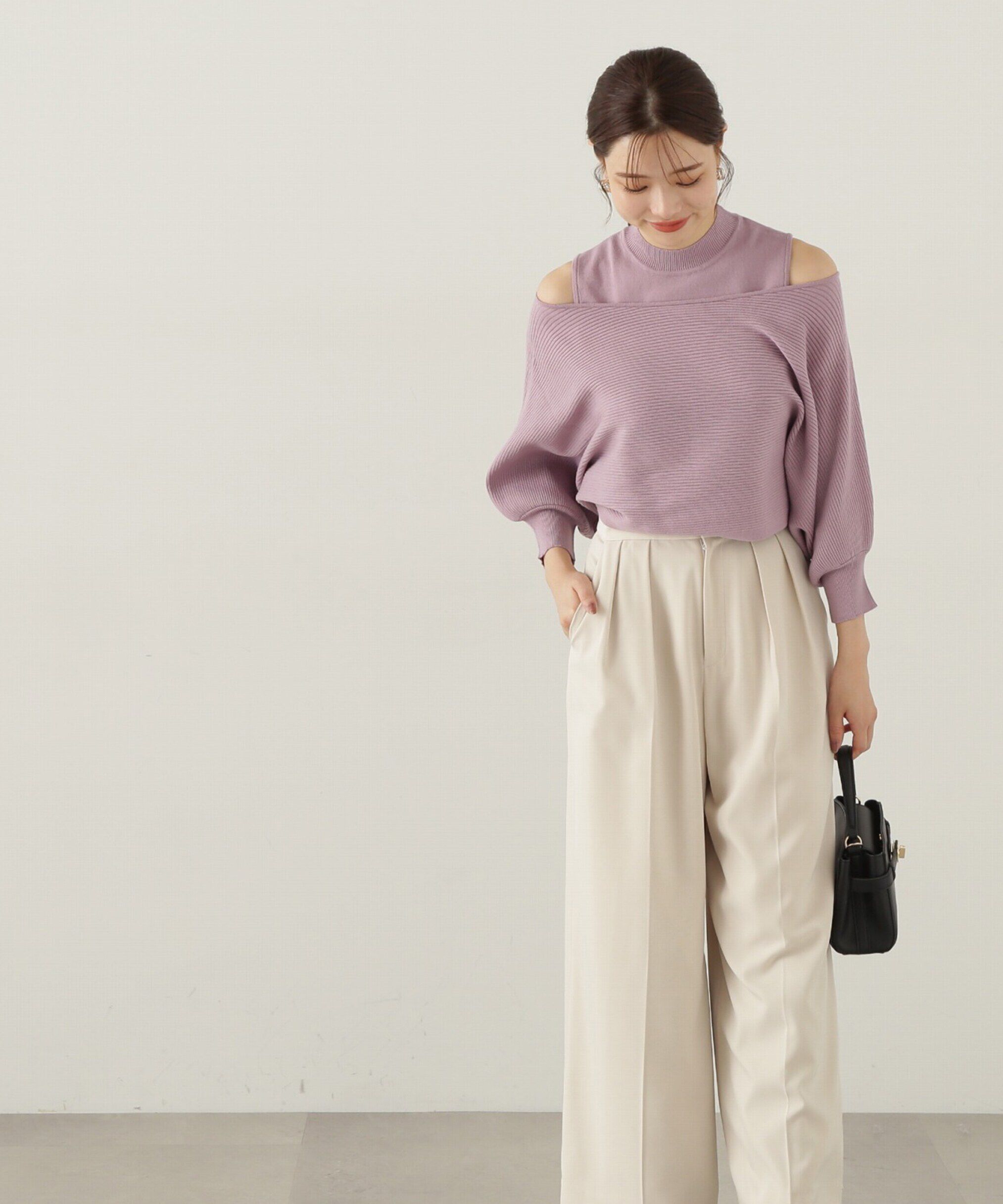 PROPORTION BODY DRESSING「オフショルアンサンブルニット　24AW」|ニット・セーター|