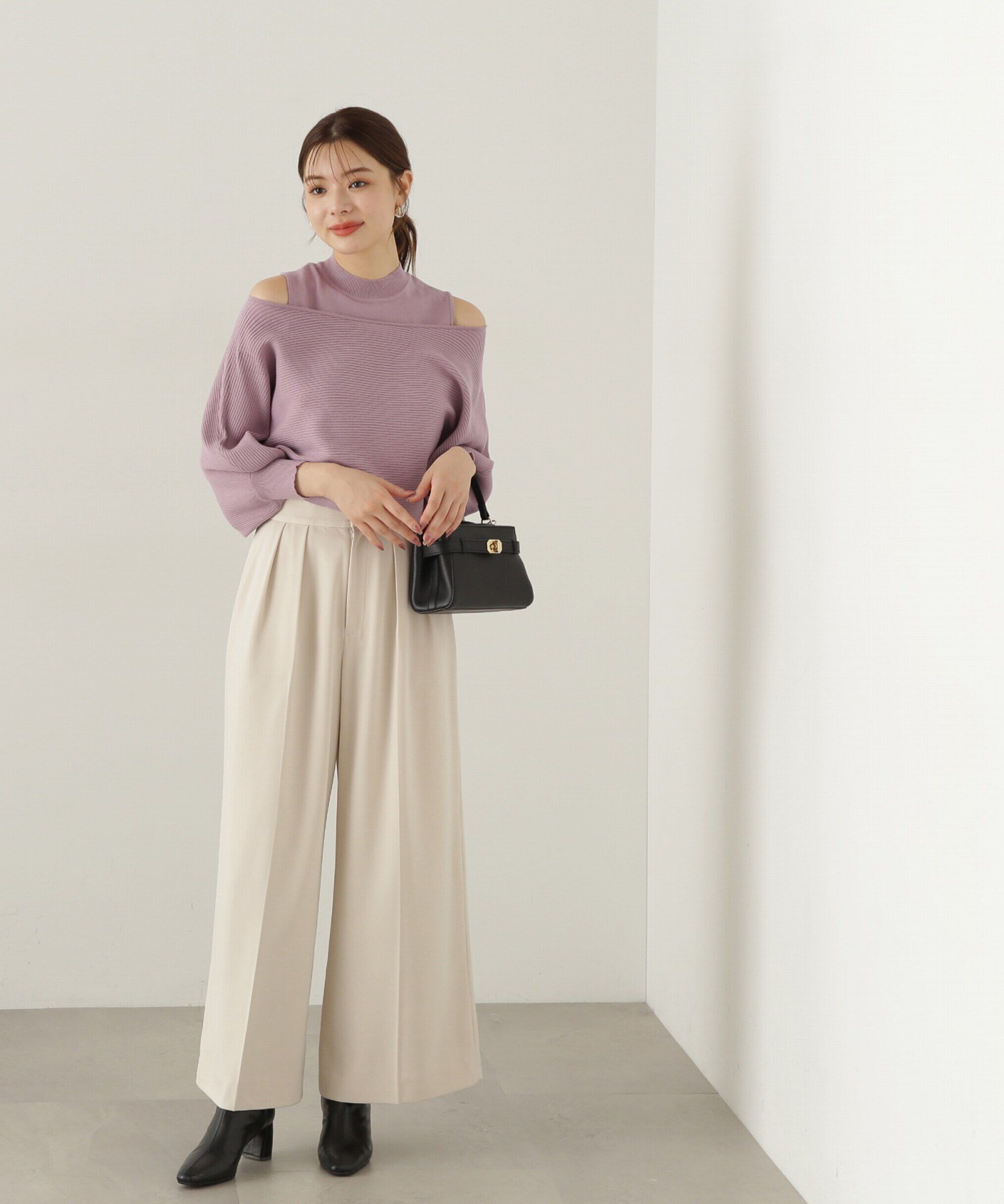 PROPORTION BODY DRESSING「オフショルアンサンブルニット　24AW」|ニット・セーター|