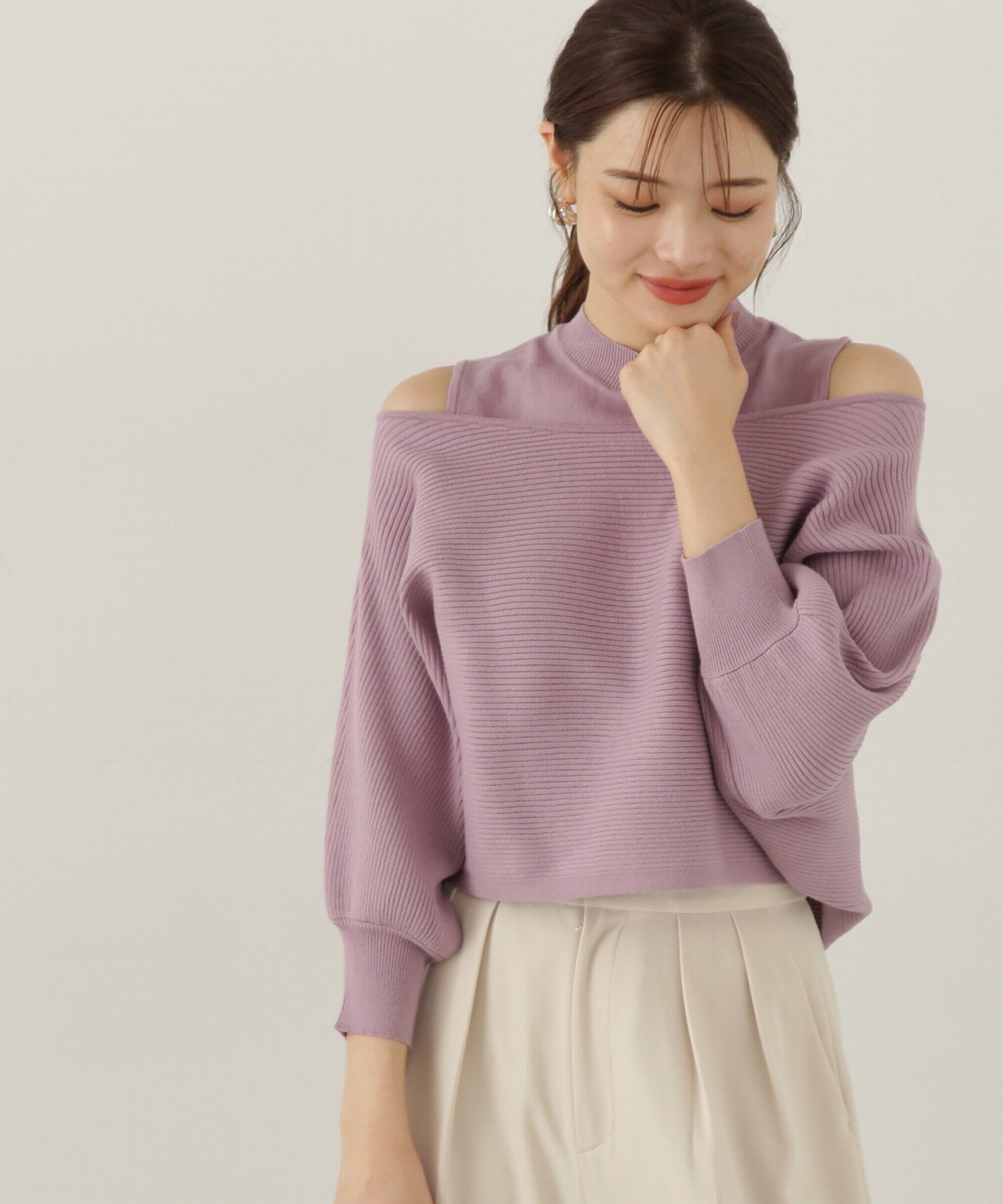 PROPORTION BODY DRESSING「オフショルアンサンブルニット　24AW」|ニット・セーター|