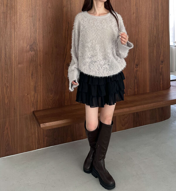 archives「シャギーフラワーＪＱミドルニットプルオーバー」|ニット・セーター|