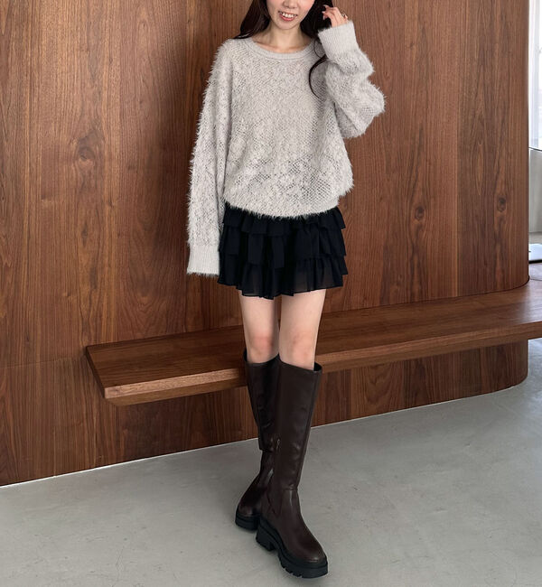 archives「シャギーフラワーＪＱミドルニットプルオーバー」|ニット・セーター|